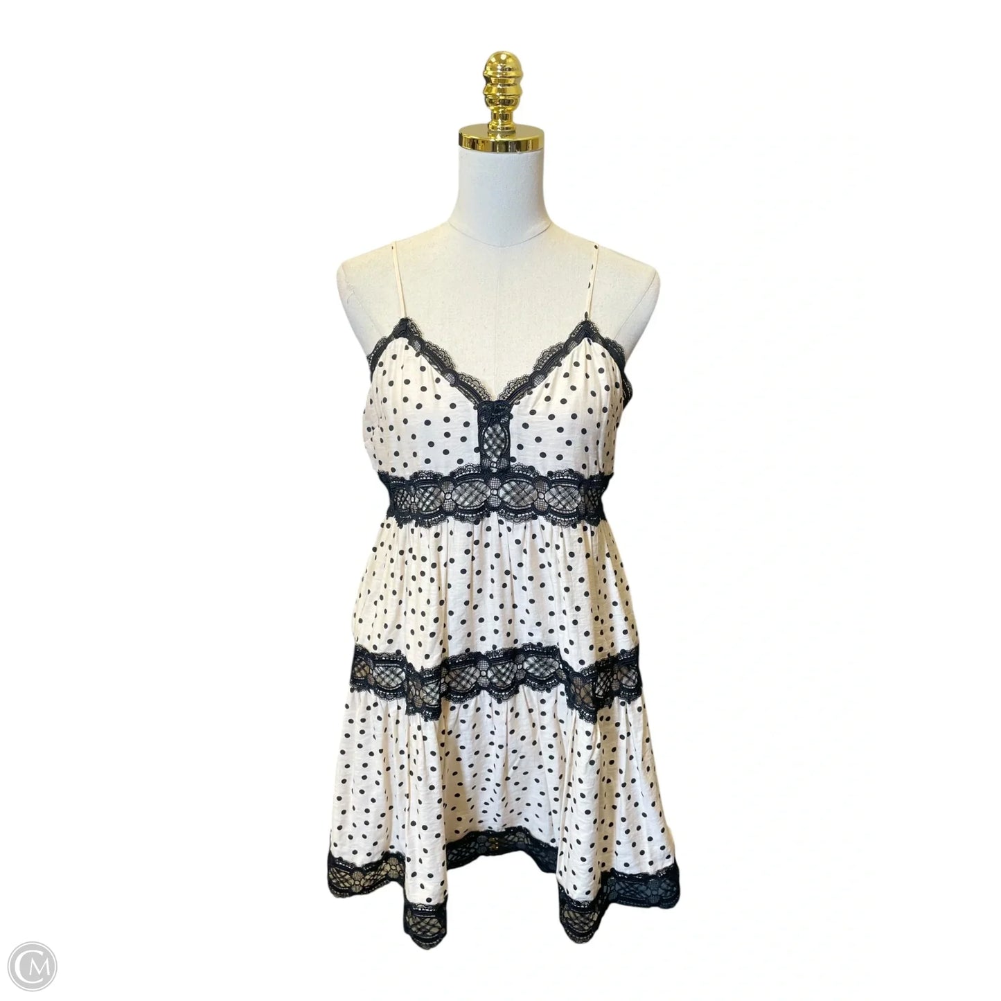 Dress Casual Midi By Express In Polkadot Pattern, Size: M