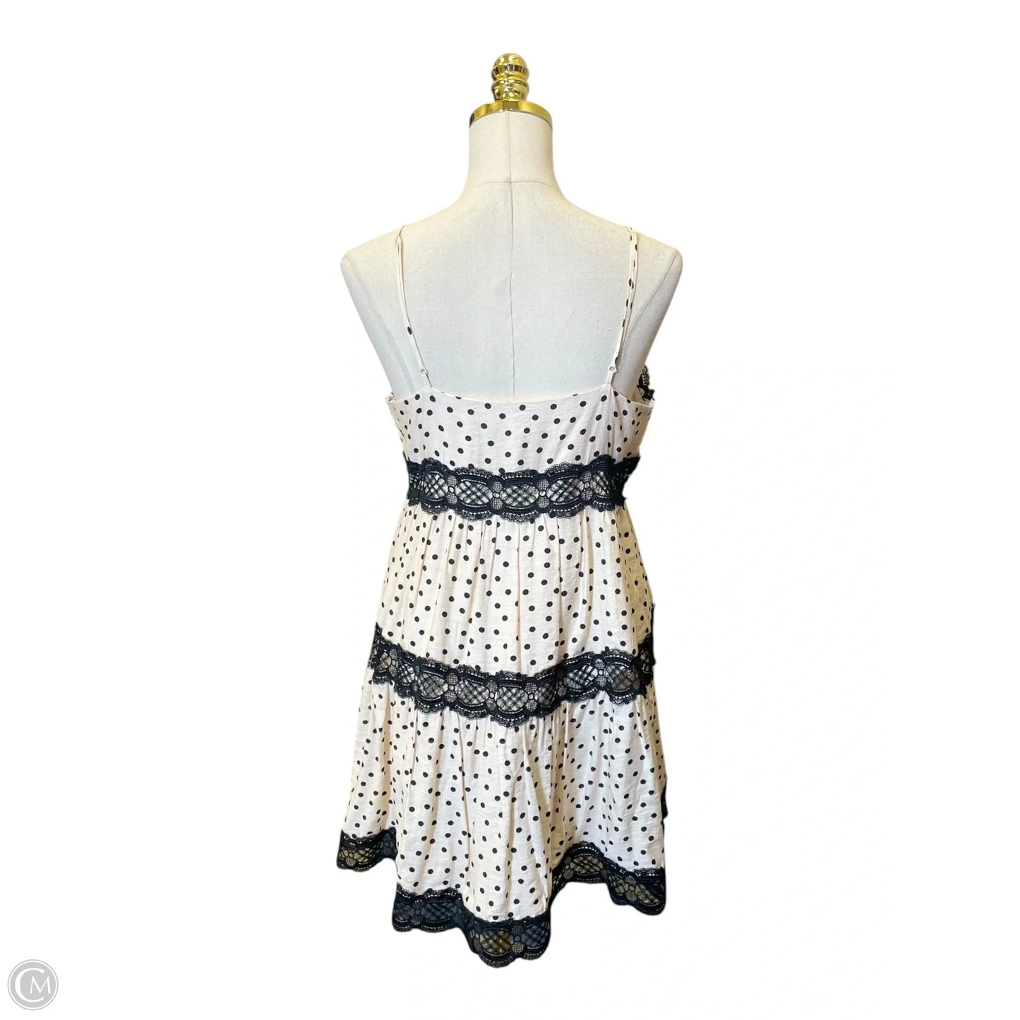 Dress Casual Midi By Express In Polkadot Pattern, Size: M