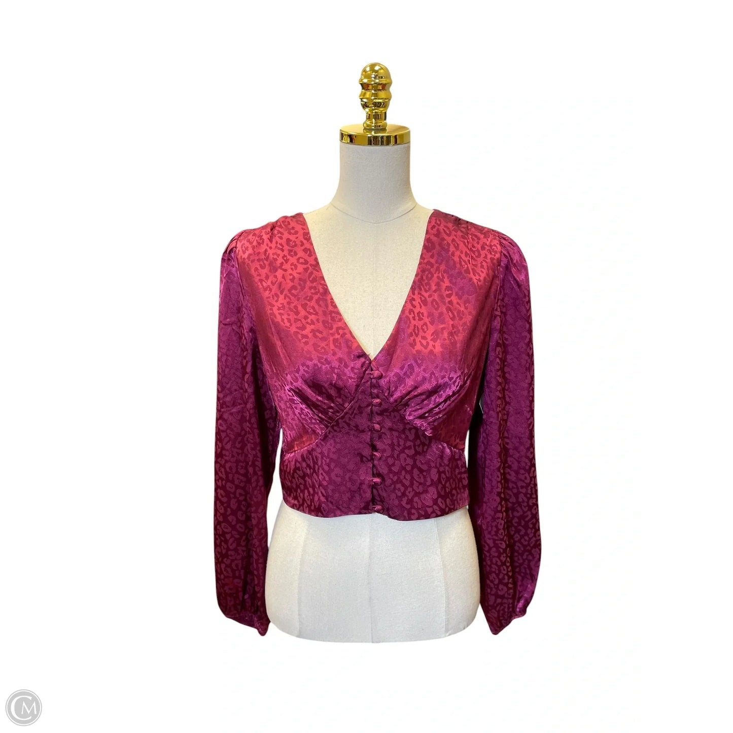 Top Long Sleeve By Milk & Honey In Purple, Size: L