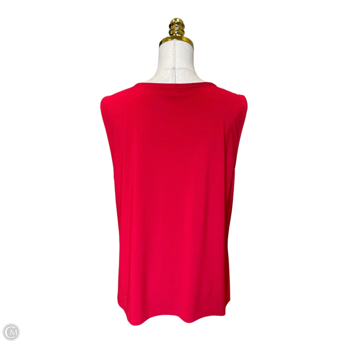 Top Sleeveless By Tahari In Red, Size: Xl