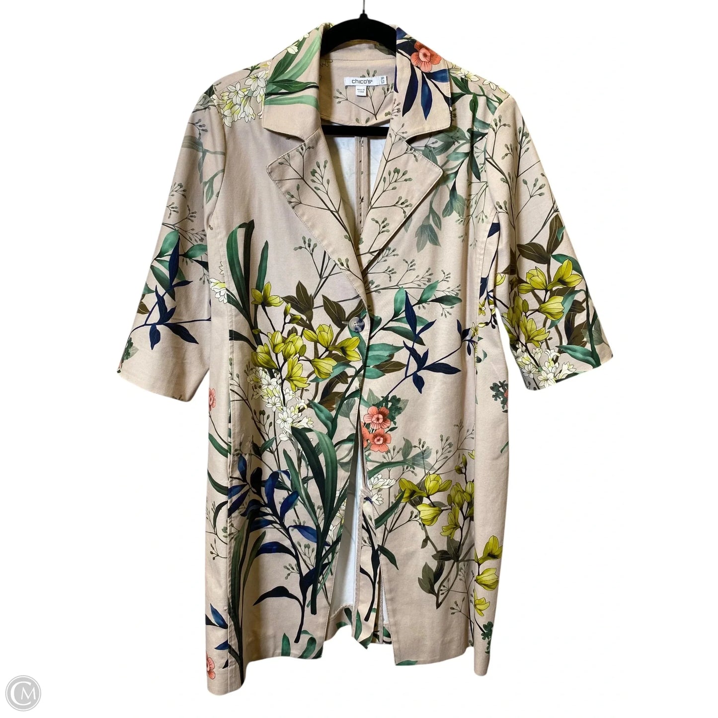 Jacket Other By Chicos In Floral Print, Size: 12