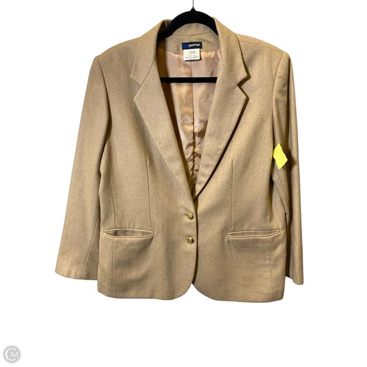 Blazer By Clothes Mentor In Beige, Size: Xl