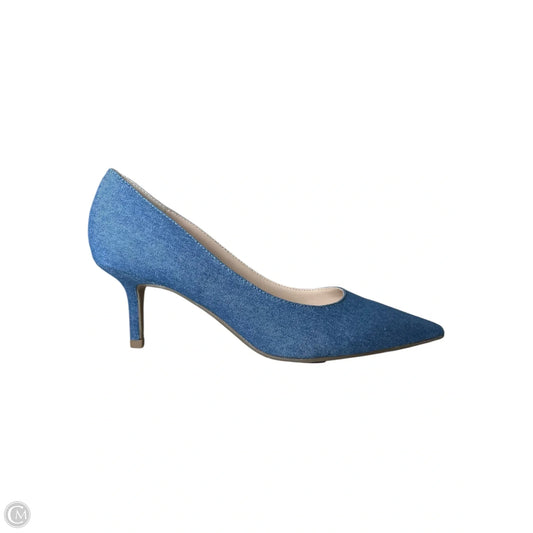 Shoes Heels Stiletto By Marc Fisher In Blue Denim, Size: 6