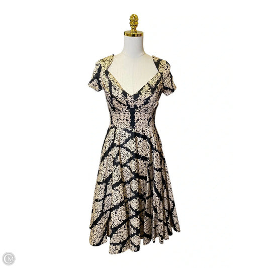 Dress Casual Midi By Clothes Mentor In Black & Brown, Size: S
