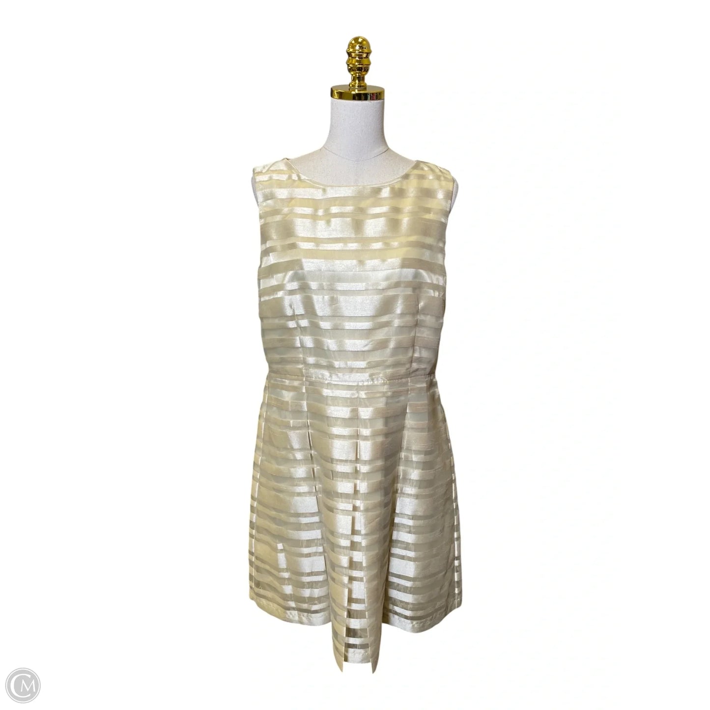 Dress Casual Midi By Tahari In Gold, Size: 14