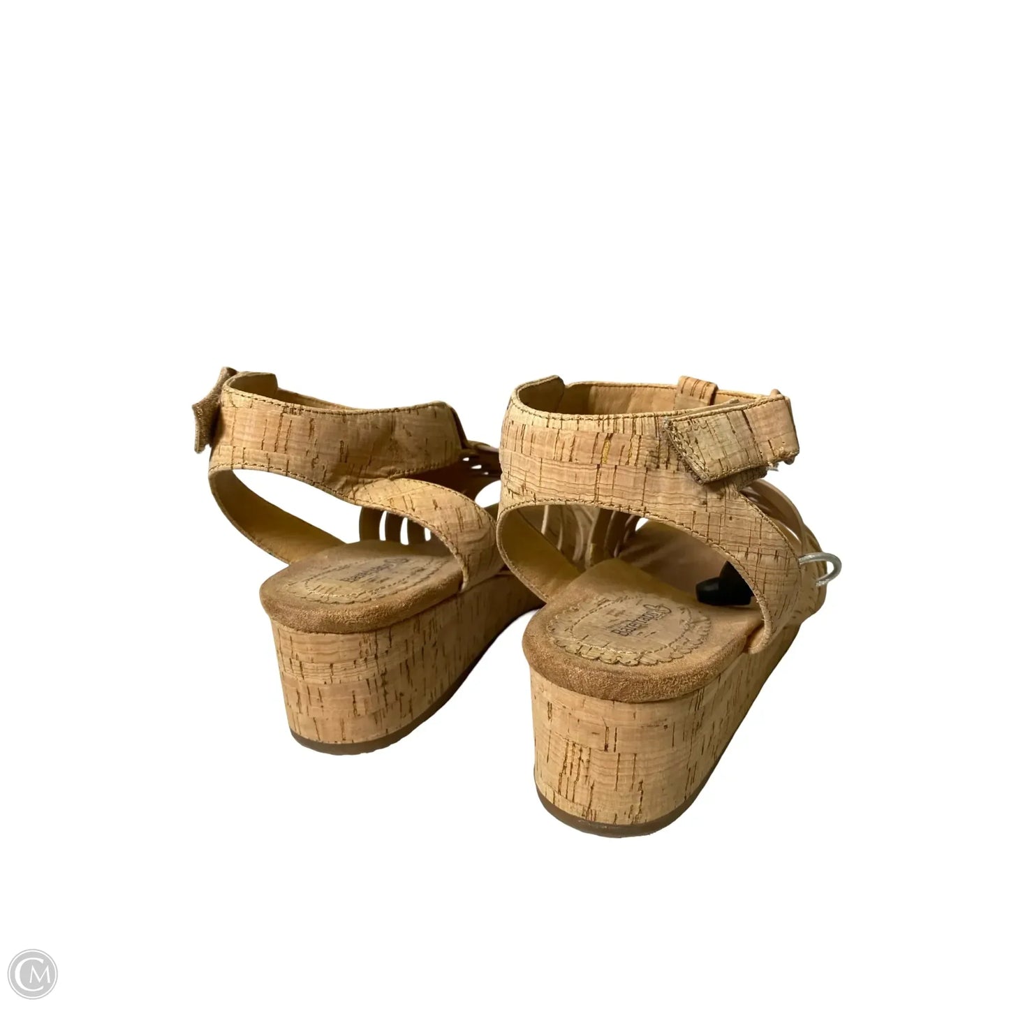 Sandals Heels Wedge By Bare Traps In Beige, Size: 11 W