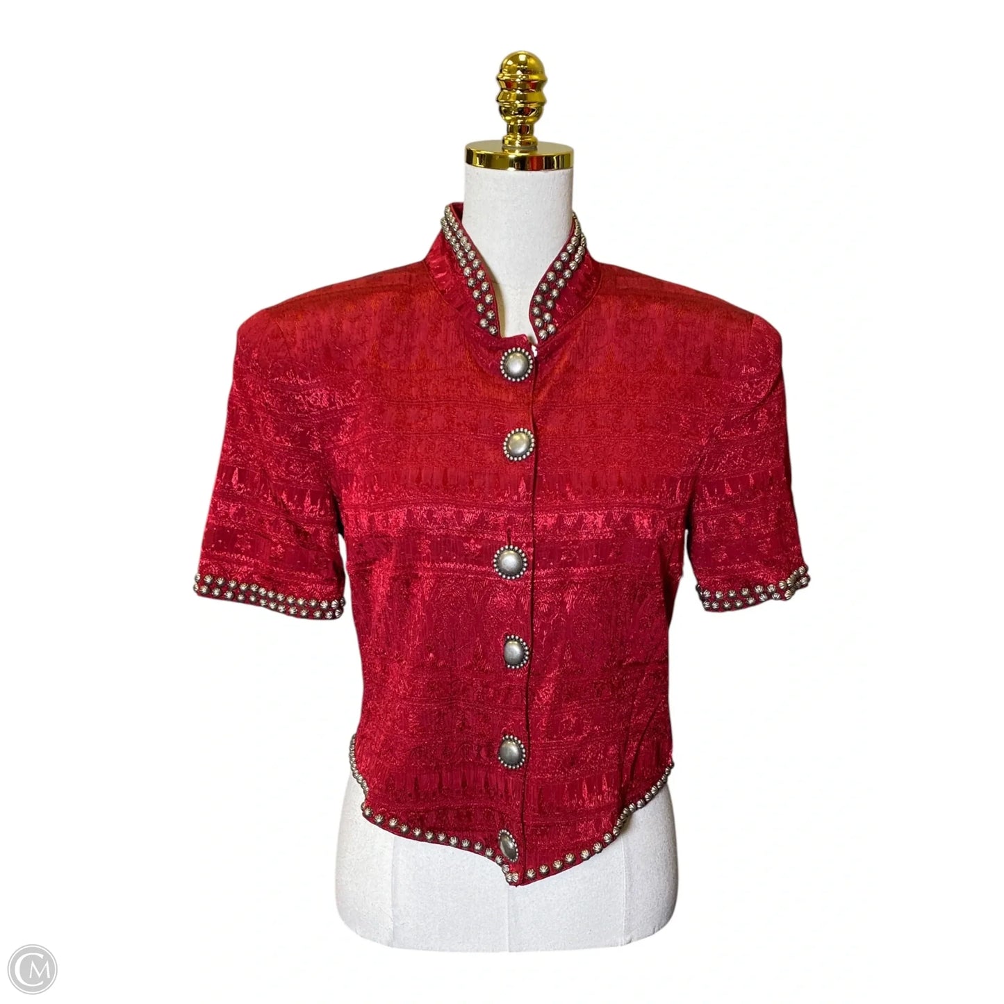 Top Short Sleeve By Double D Ranch In Red, Size: L