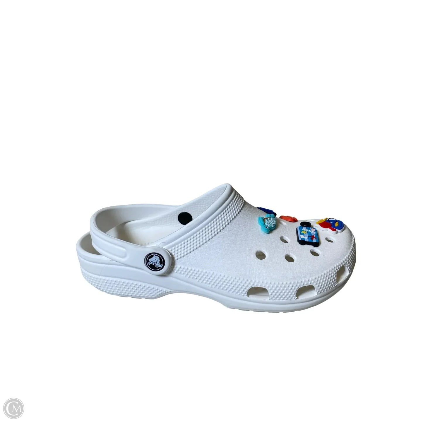 Shoes Flats By Crocs In White, Size: 8