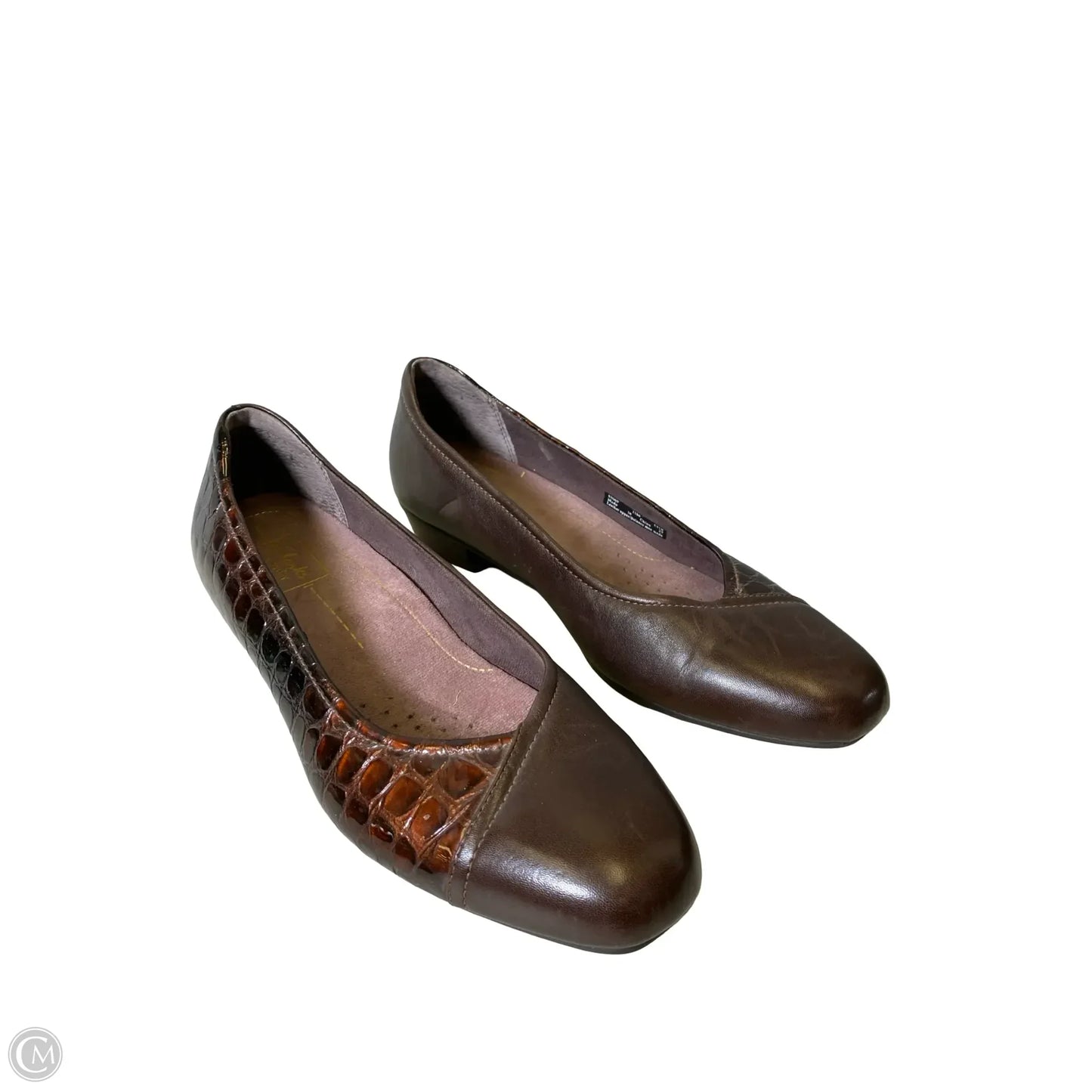Shoes Heels Block By Clarks In Brown, Size: 11