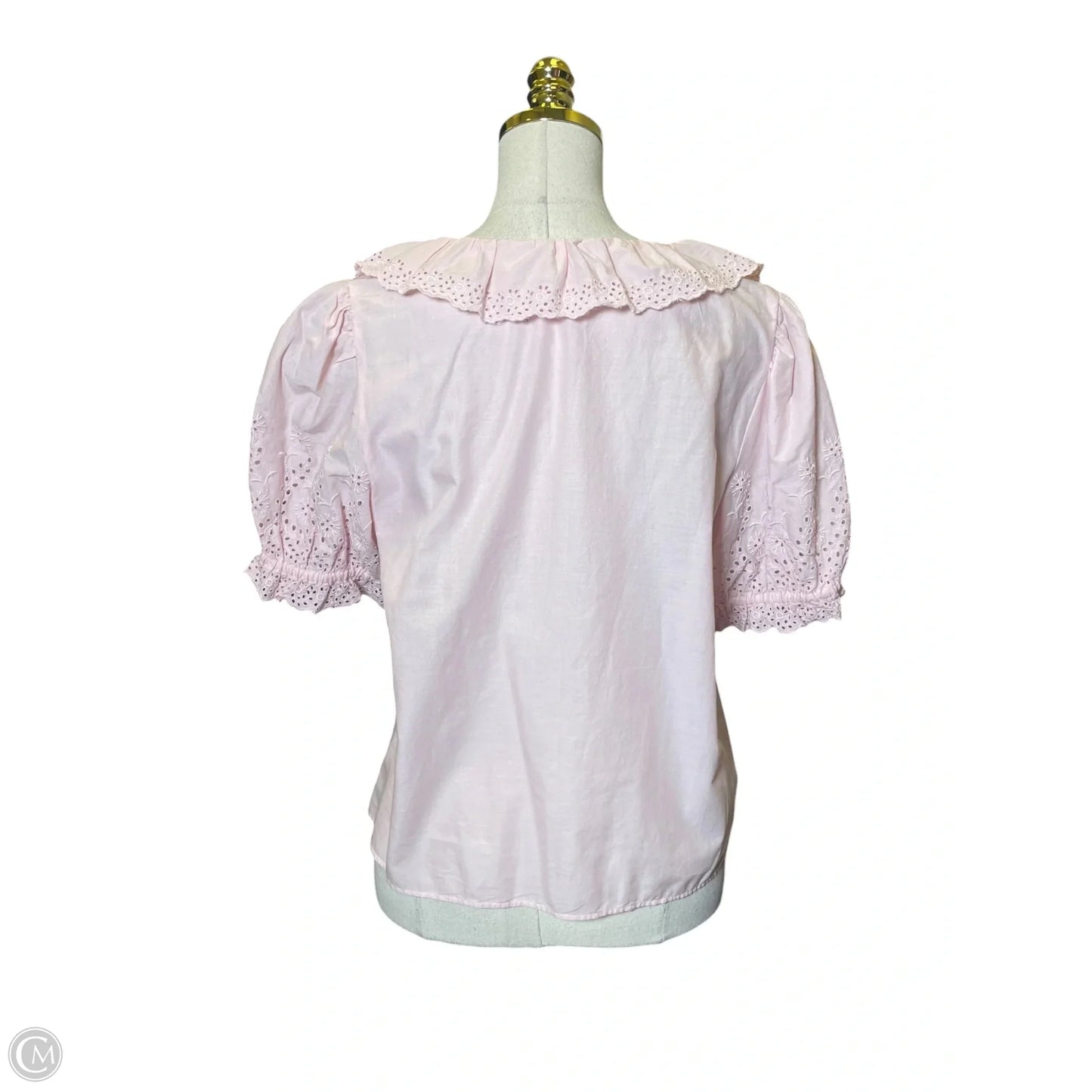 Top Short Sleeve By Ann Taylor In Pink, Size: S