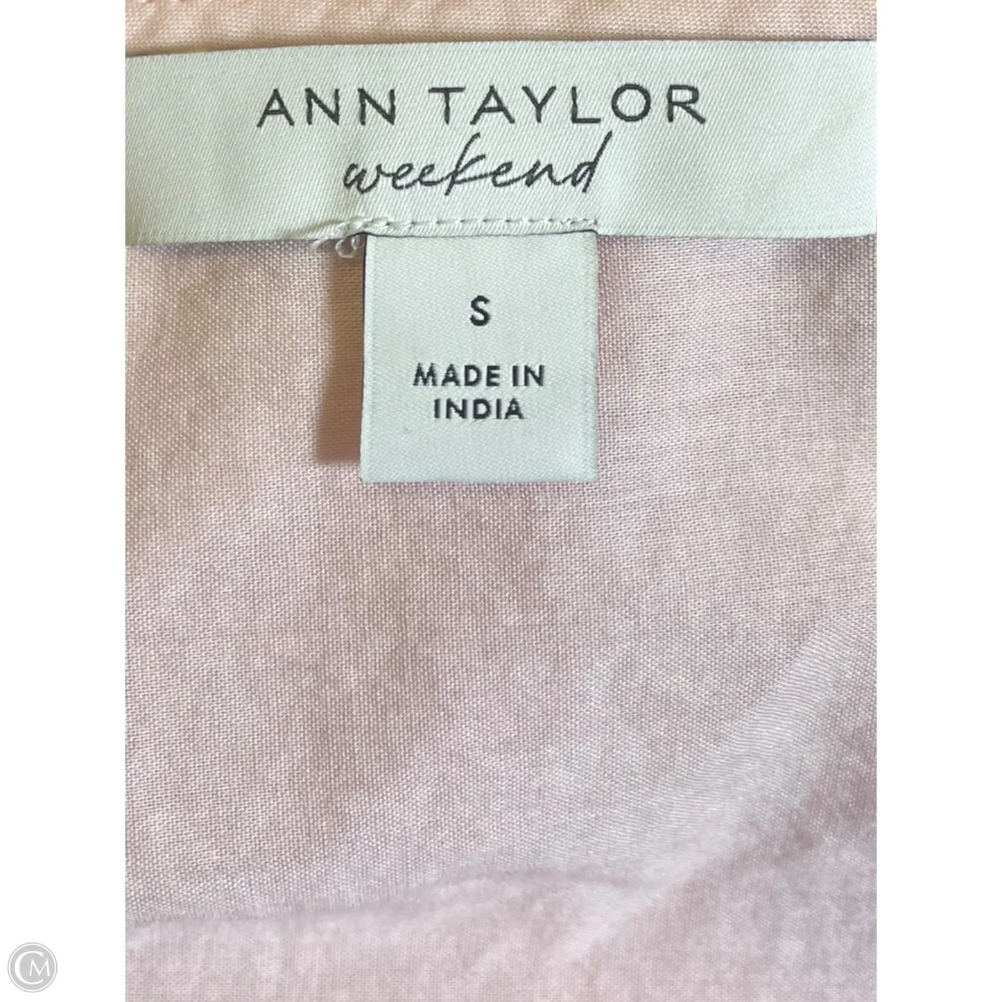 Top Short Sleeve By Ann Taylor In Pink, Size: S
