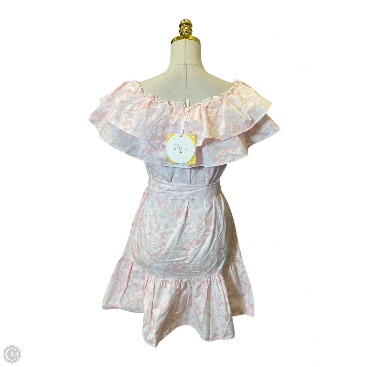 Dress Casual Midi By Clothes Mentor In Pink & White, Size: Xxs