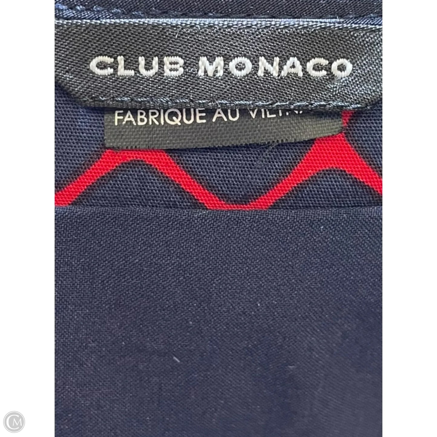 Dress Casual Midi By Club Monaco In Blue & Red, Size: 0
