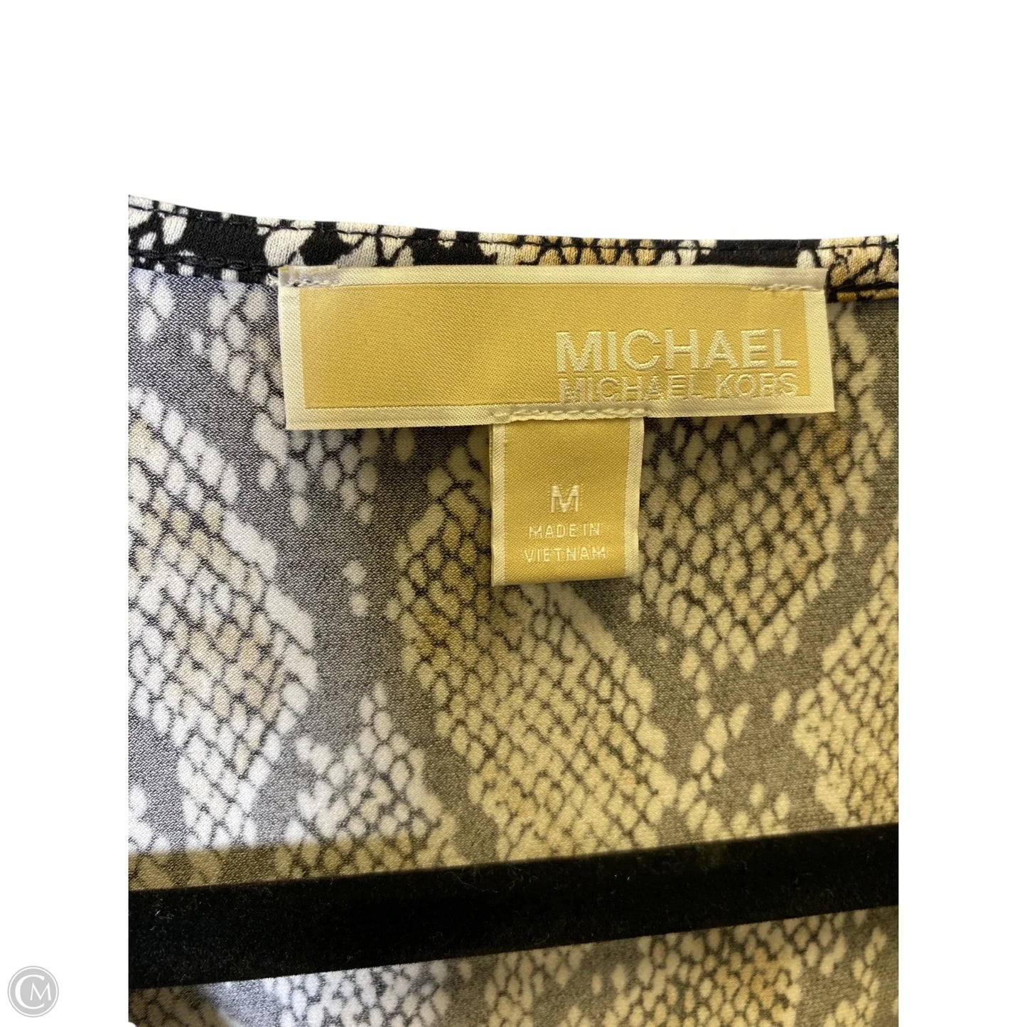 Top Long Sleeve By Michael By Michael Kors In Snakeskin Print, Size: M