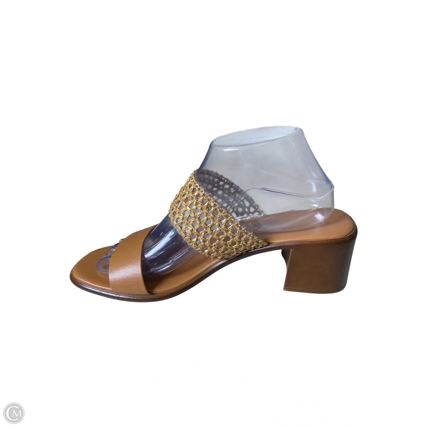 Shoes Heels Block By Toscanella In Brown & Tan, Size: 9.5