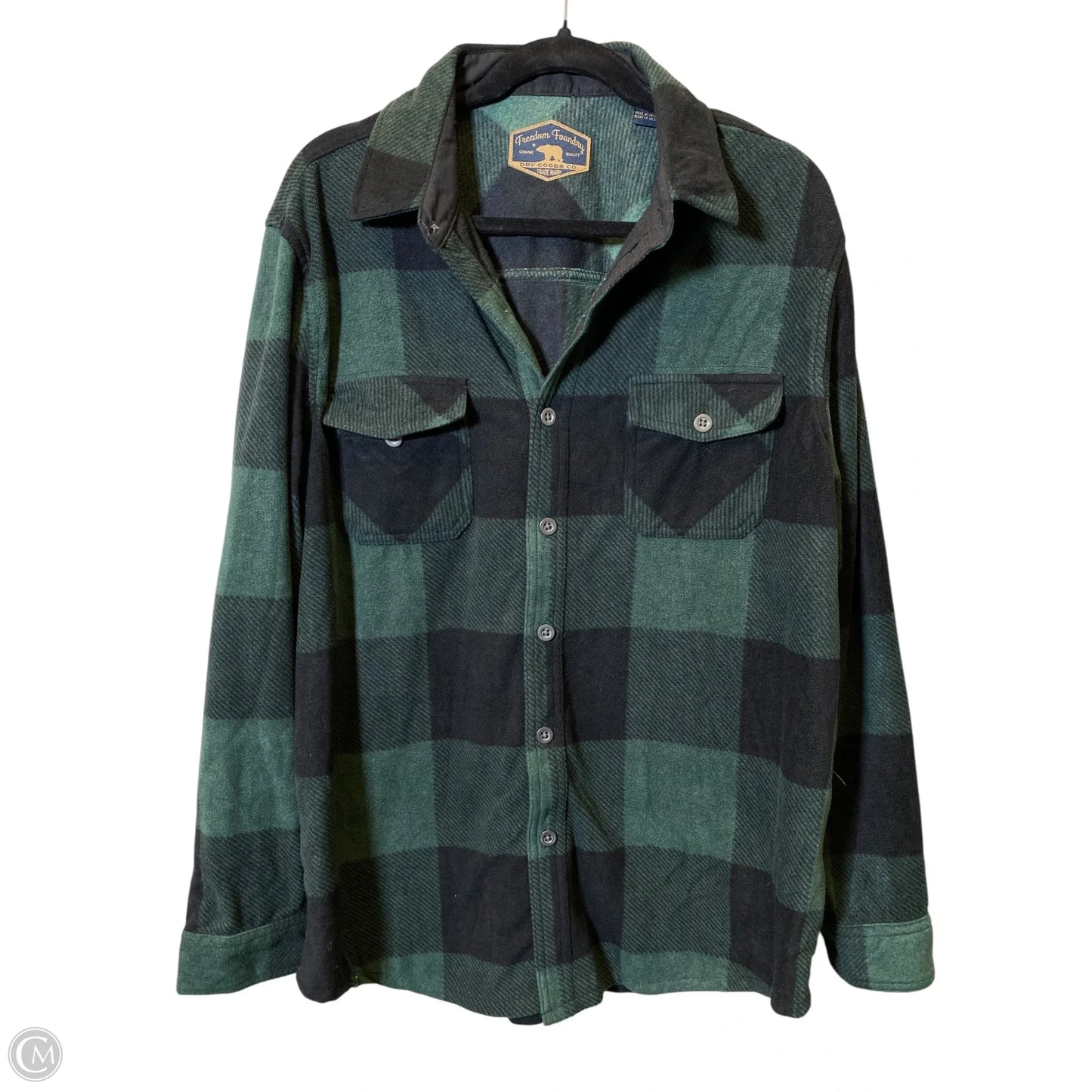 Jacket Fleece By Clothes Mentor In Plaid Pattern, Size: L