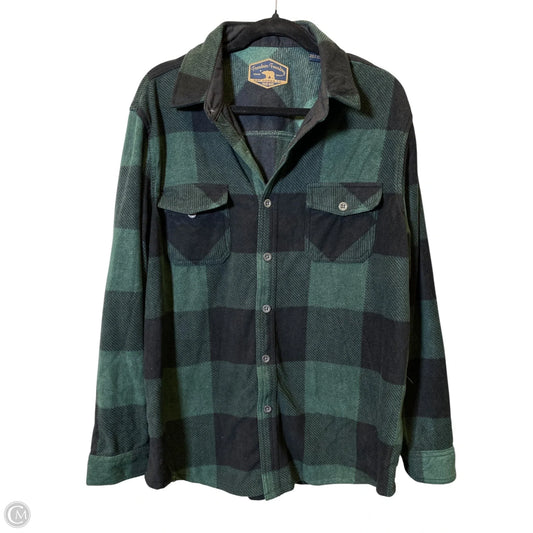Jacket Fleece By Clothes Mentor In Plaid Pattern, Size: L