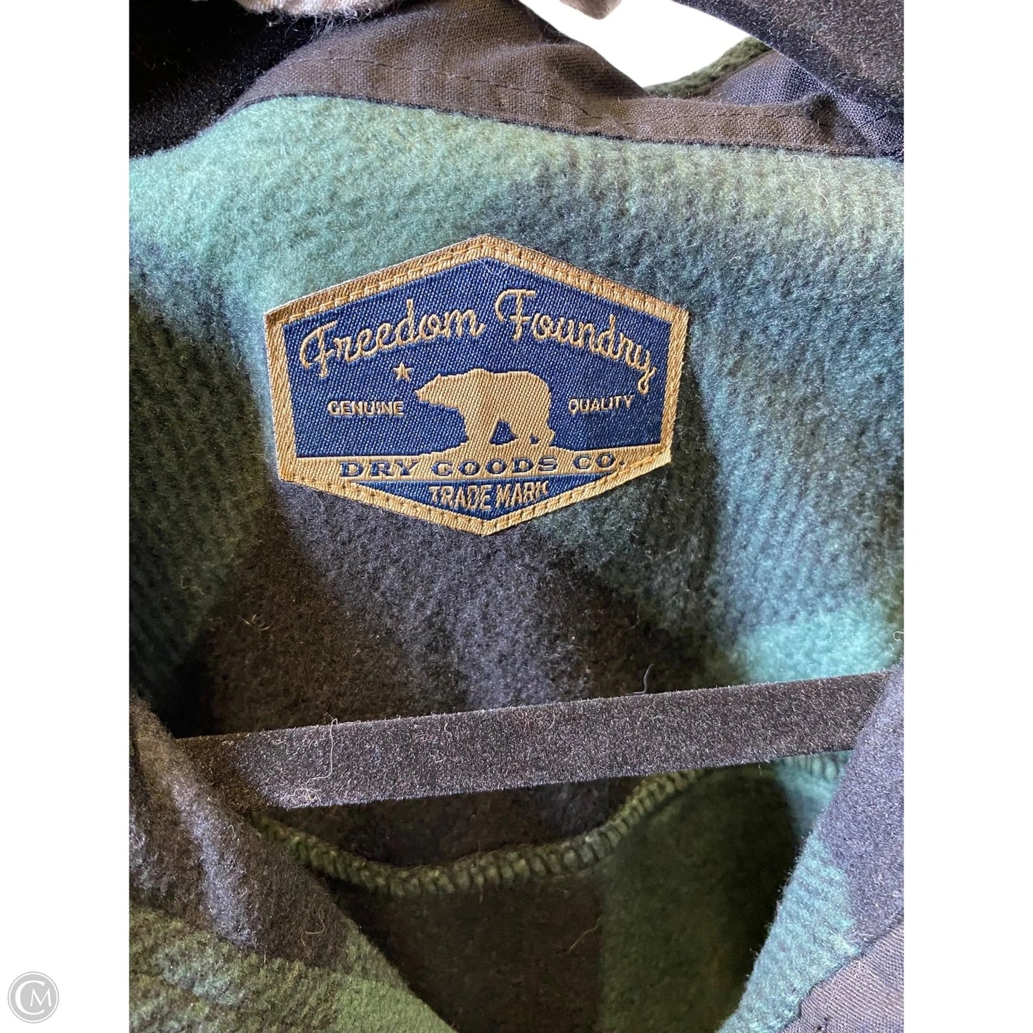 Jacket Fleece By Clothes Mentor In Plaid Pattern, Size: L