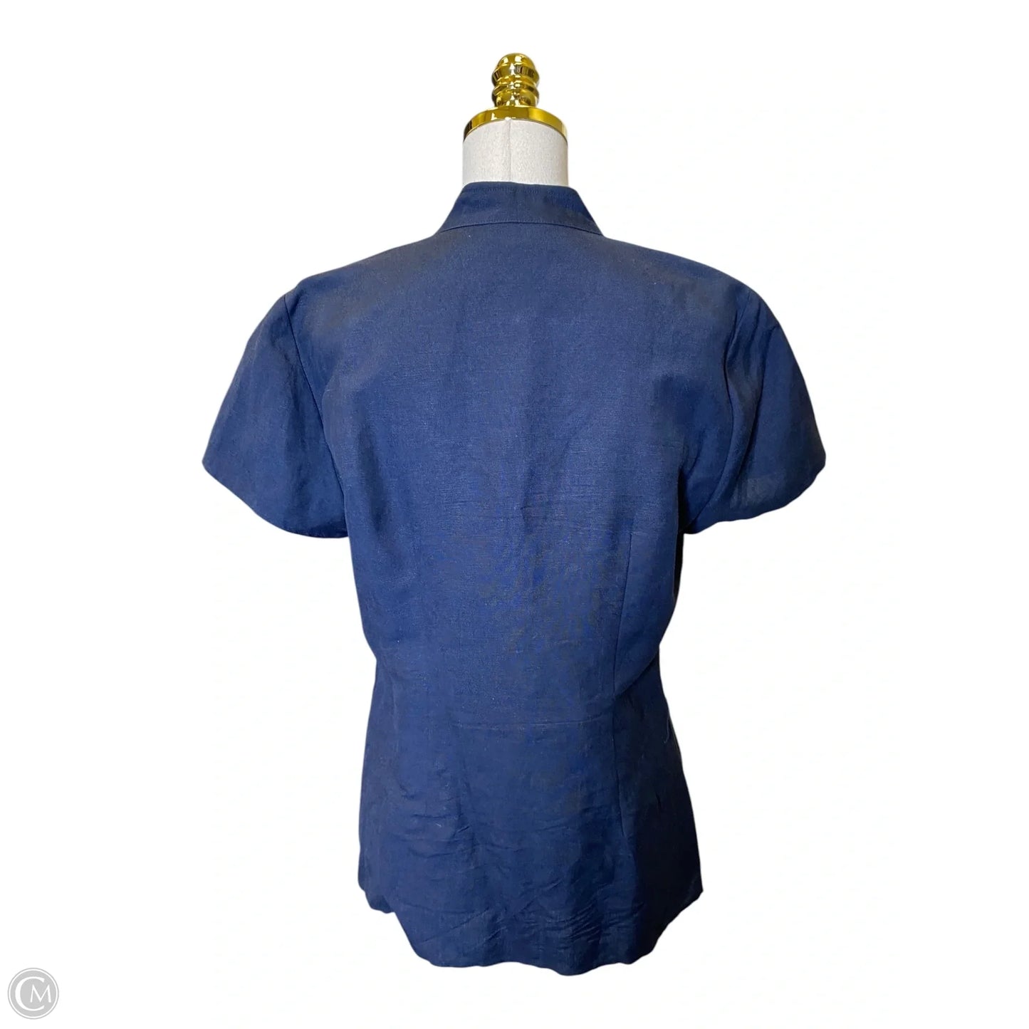 Top Short Sleeve By Talbots In Navy, Size: 10