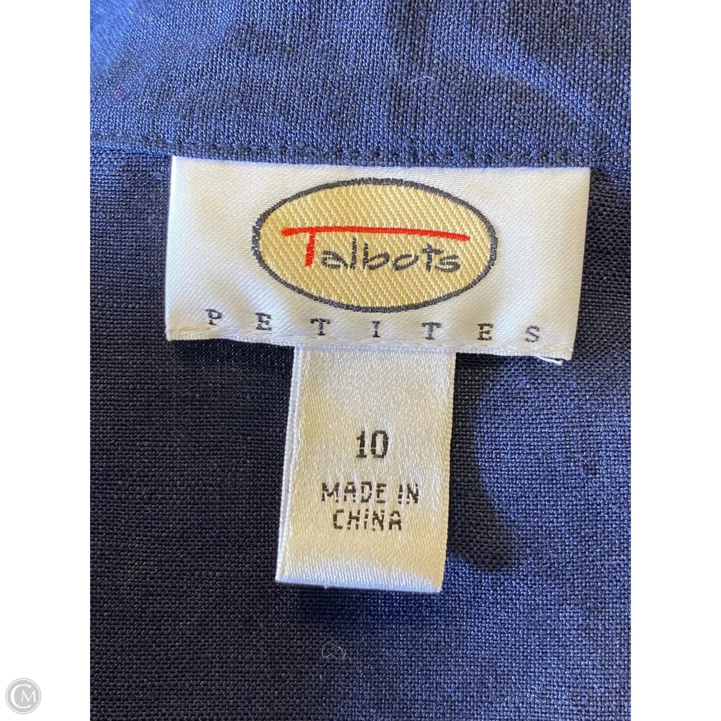 Top Short Sleeve By Talbots In Navy, Size: 10