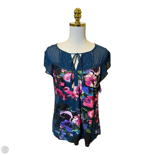 Top Short Sleeve By Daniel Rainn In Multi-colored, Size: S