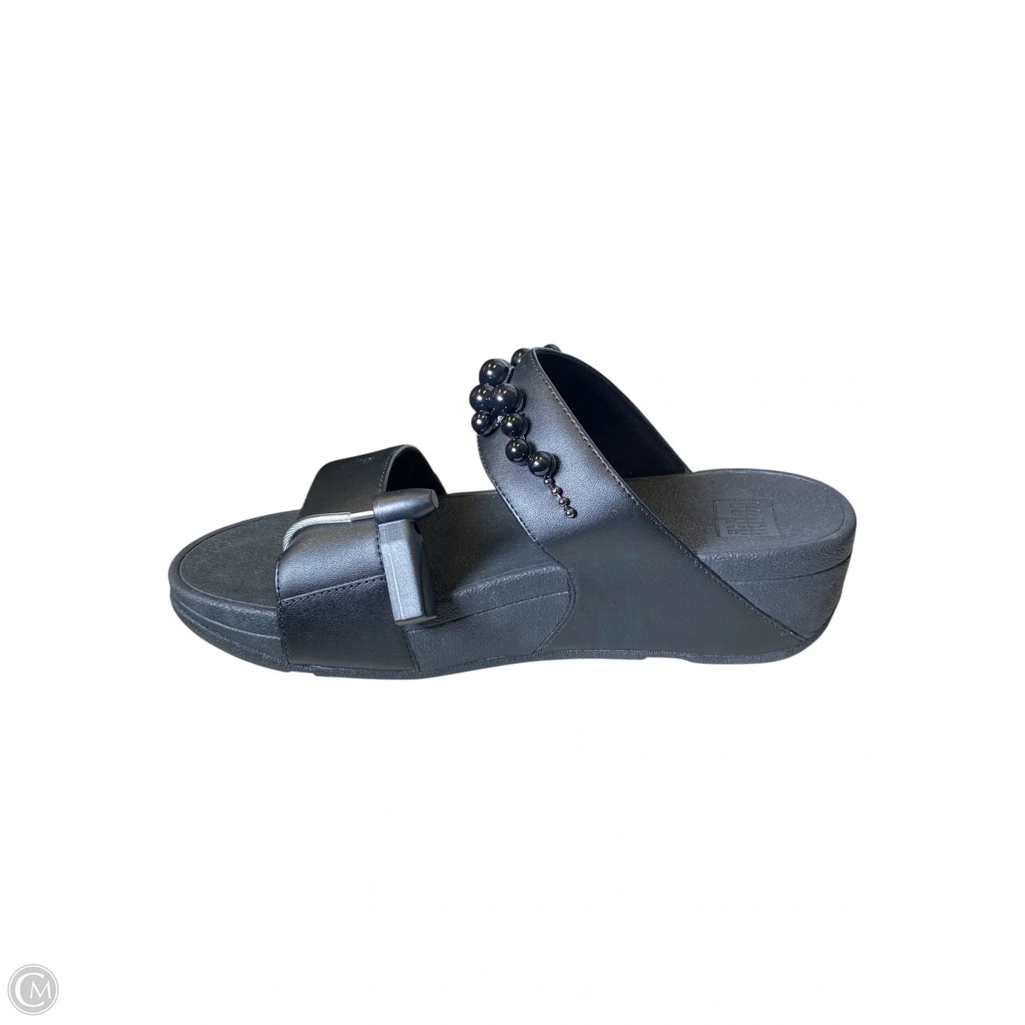Sandals Heels Wedge By Fitflop In Black, Size: 7
