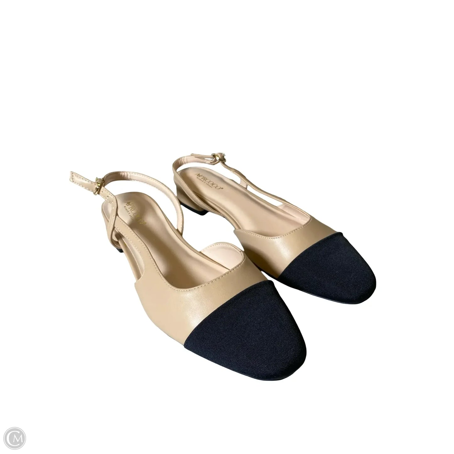 Shoes Flats By Clothes Mentor In Black & Tan, Size: 9.5