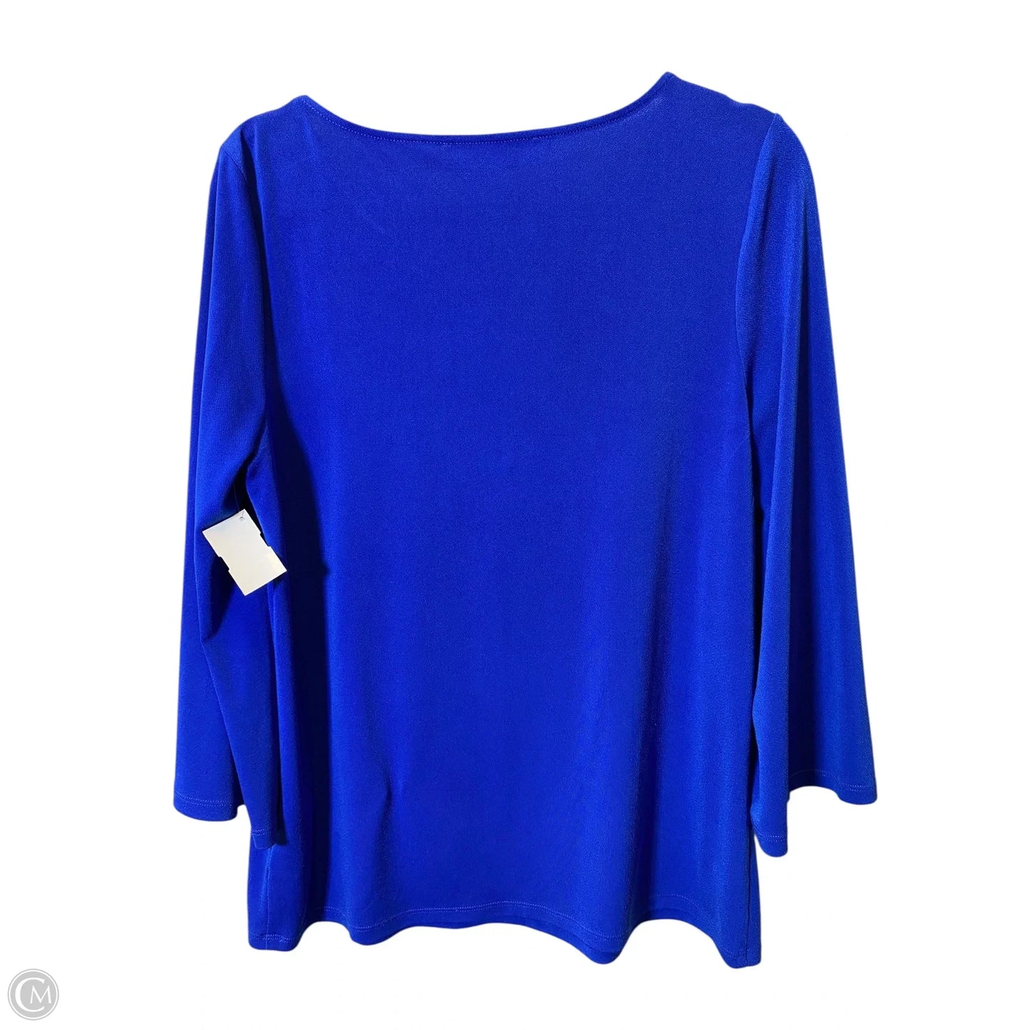 Top Long Sleeve By Kasper In Blue, Size: M