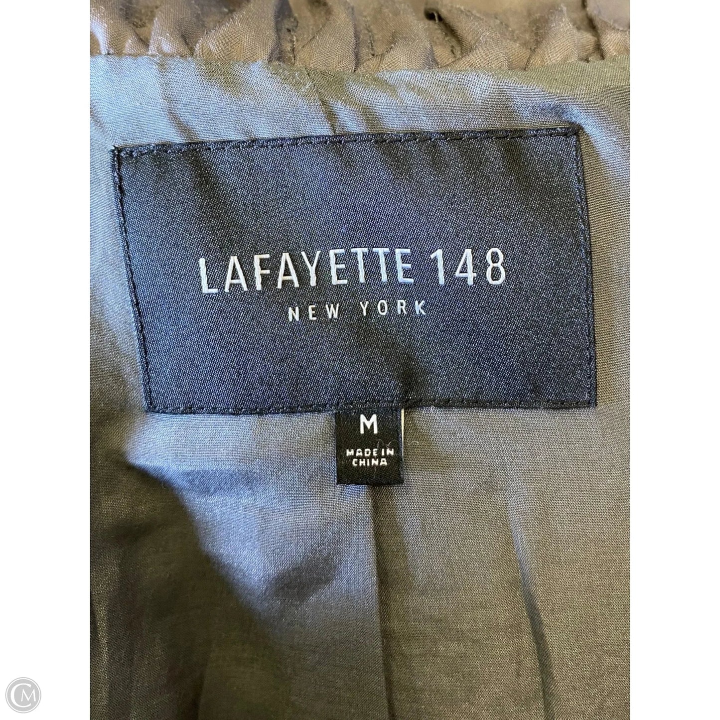 Jacket Designer By Lafayette 148 In Grey, Size: M