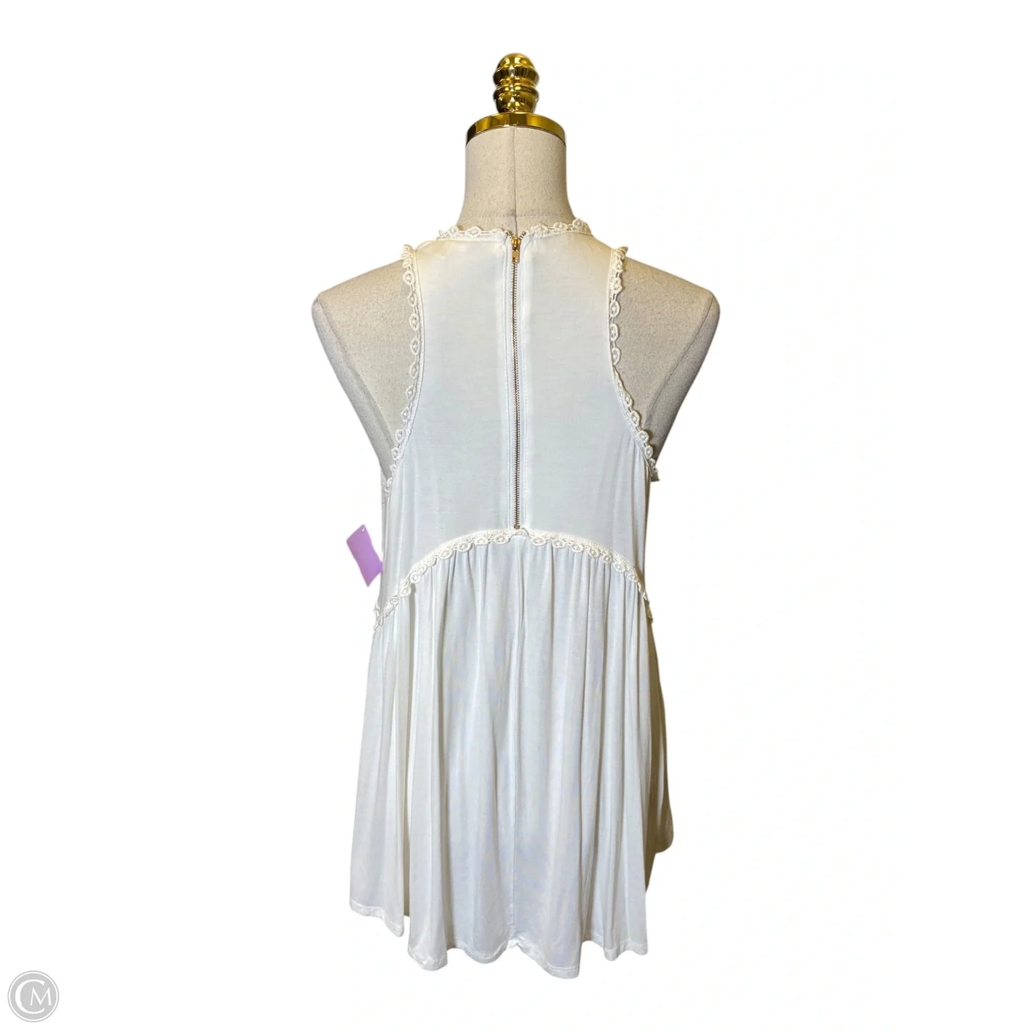 Top Sleeveless By Pol In White, Size: M
