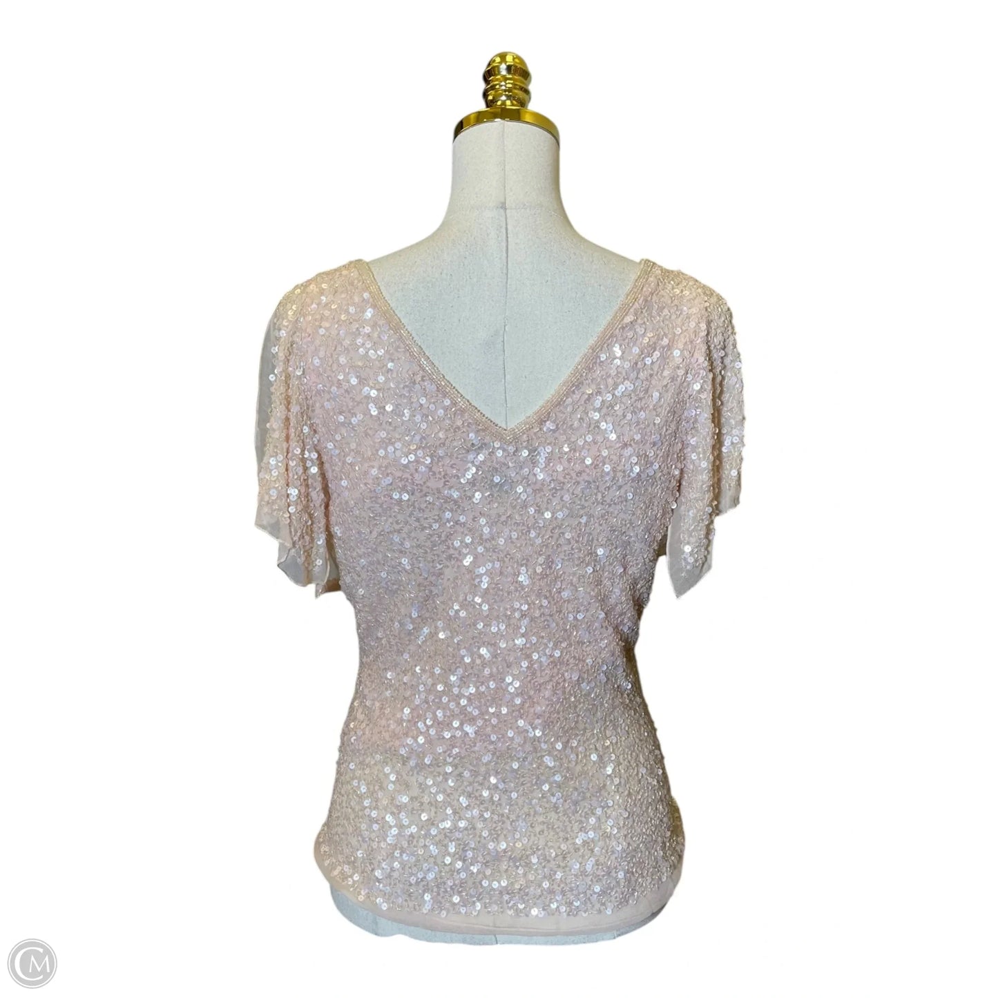 Top Short Sleeve By Adrianna Papell In Pink, Size: M