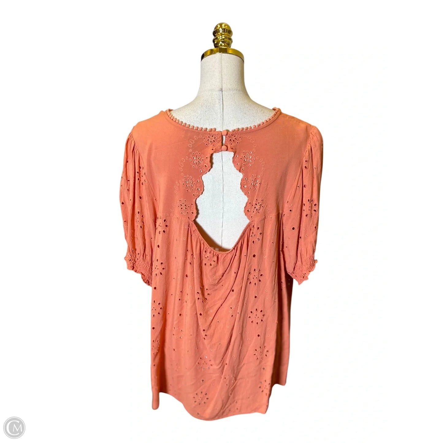 Blouse Short Sleeve By Torrid In Coral, Size: 3x