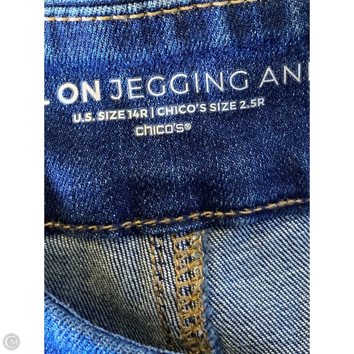 Jeans Cropped By Chicos In Blue Denim, Size: 14