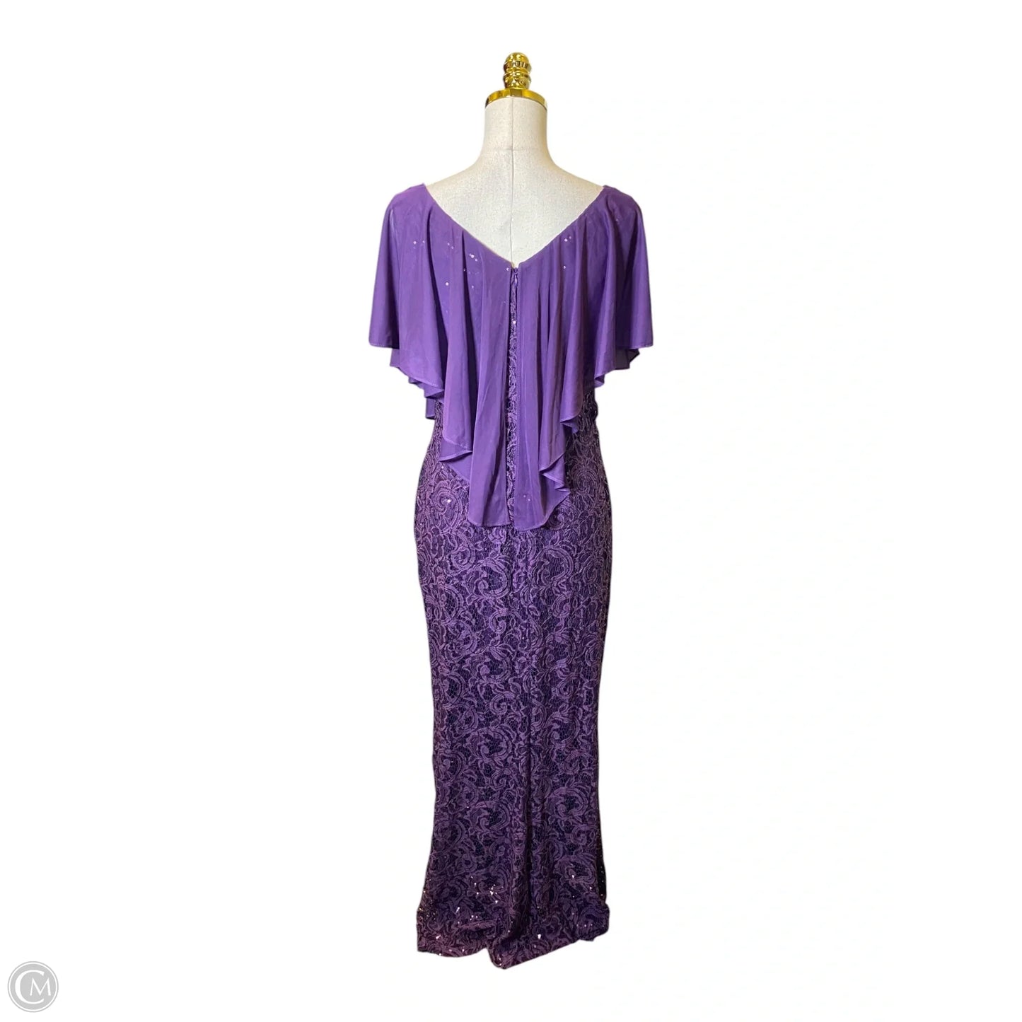 Dress Party Long By Marina In Purple, Size: 8