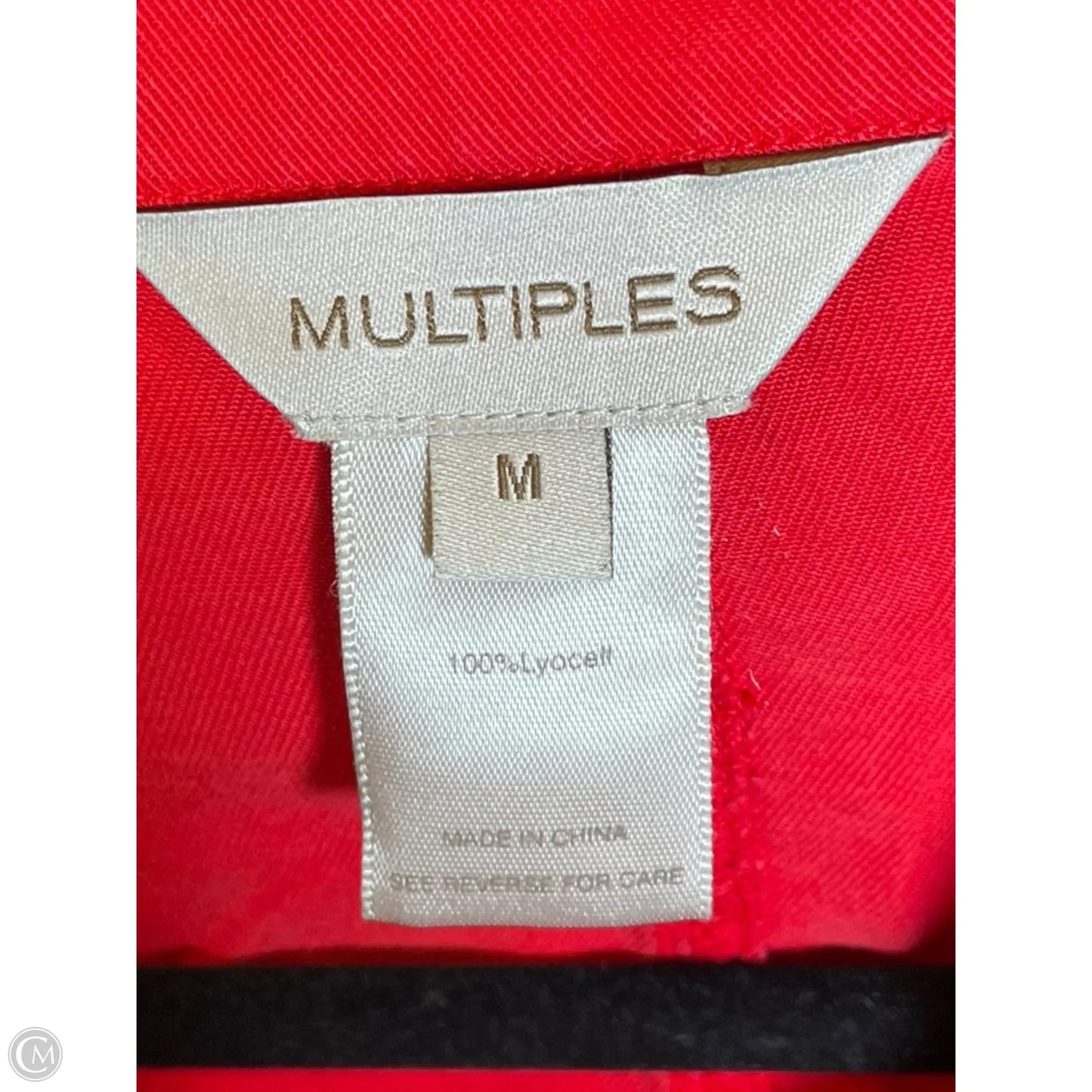 Top Short Sleeve By Multiples In Red, Size: M