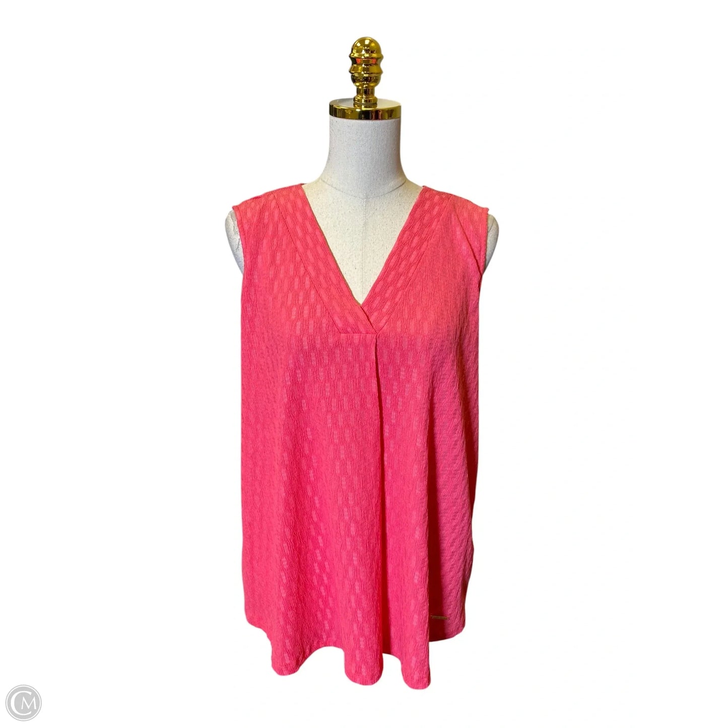 Top Sleeveless By Anne Klein In Pink, Size: L