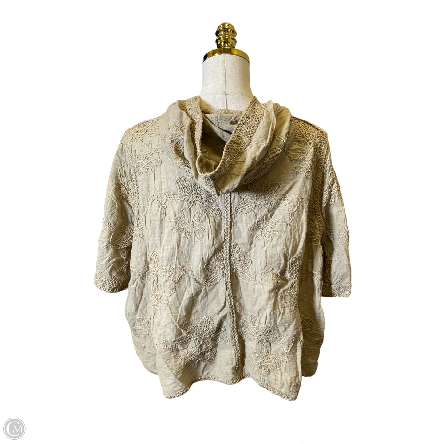 Blouse Short Sleeve By Pol In Green, Size: M