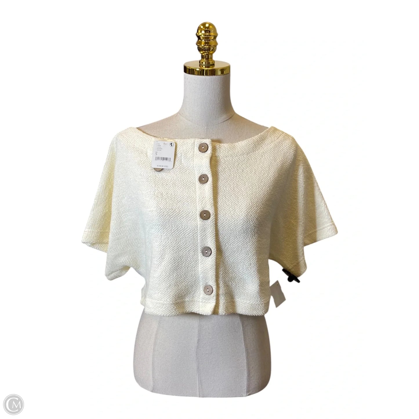 Blouse Short Sleeve By Free People In Yellow, Size: S