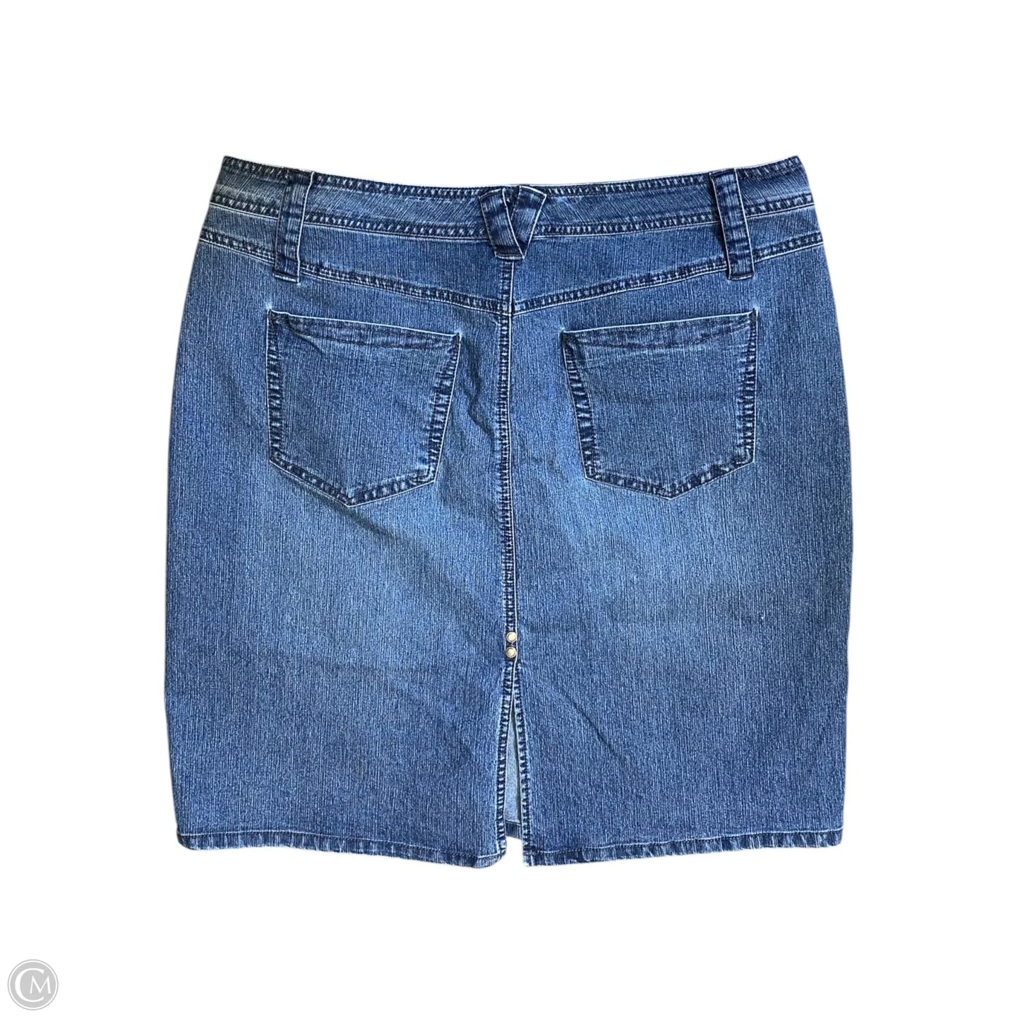 Skirt Midi By Clothes Mentor In Blue Denim, Size: 16