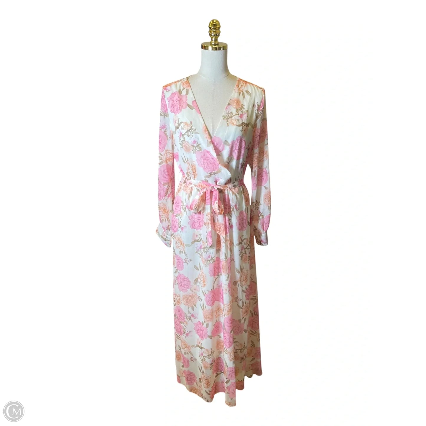 Dress Casual Maxi By Clothes Mentor In Floral Print, Size: L
