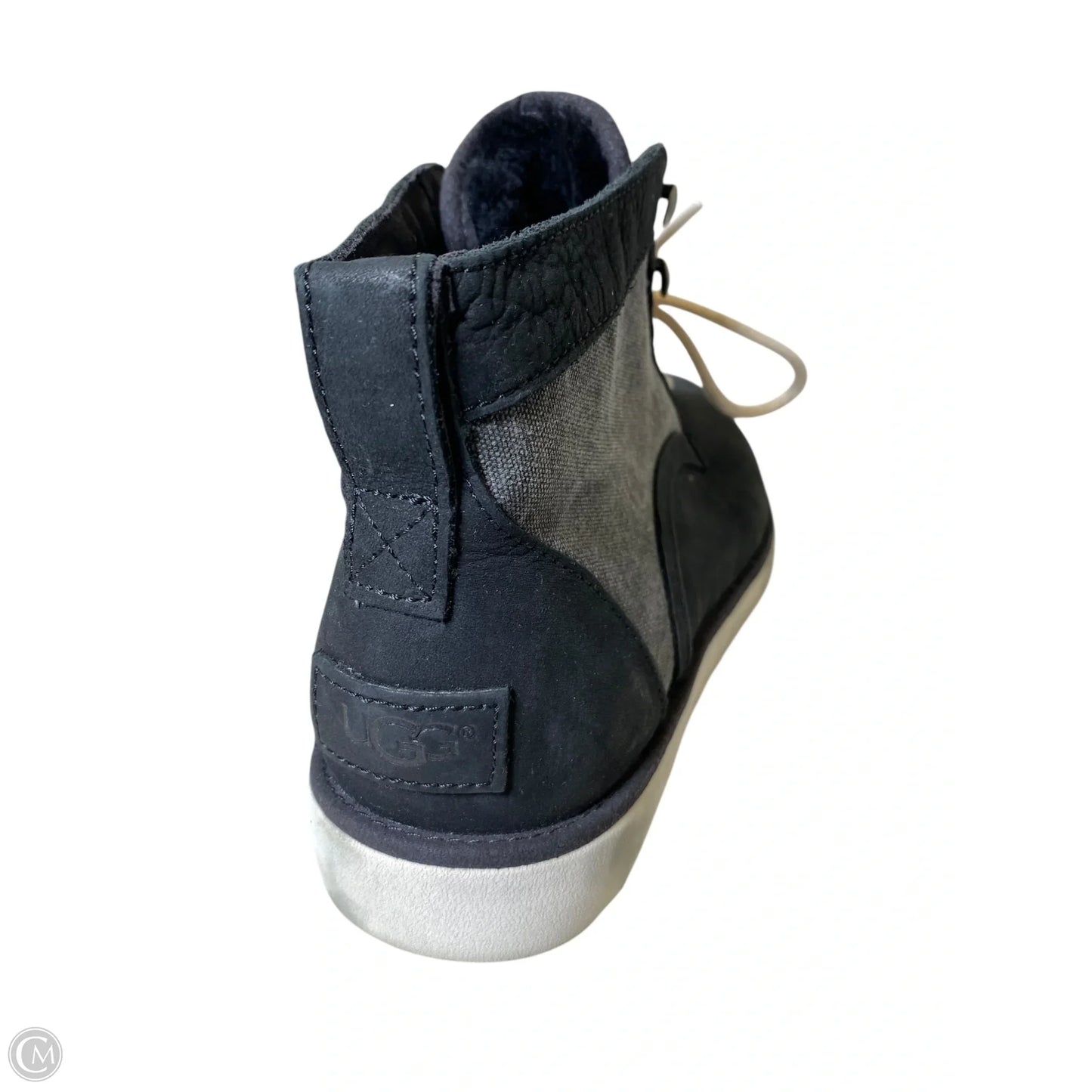 Boots Designer By Ugg In Black & Grey, Size: 9.5