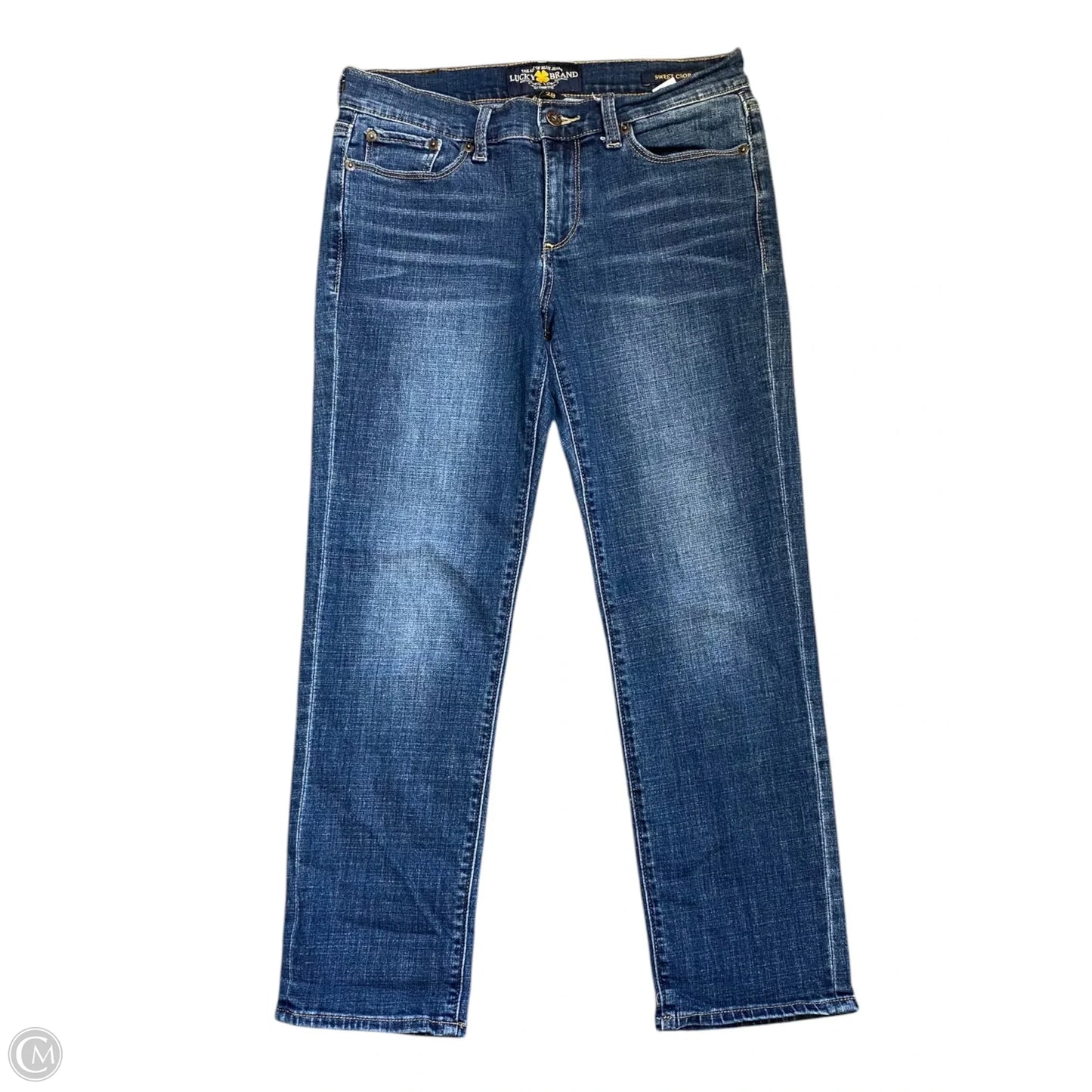 Jeans Cropped By Lucky Brand In Blue Denim, Size: 6