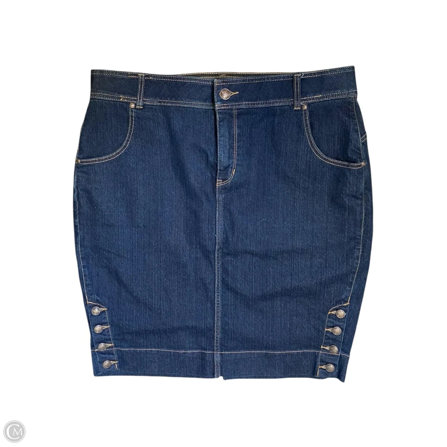 Skirt Midi By Lane Bryant In Blue Denim, Size: 16