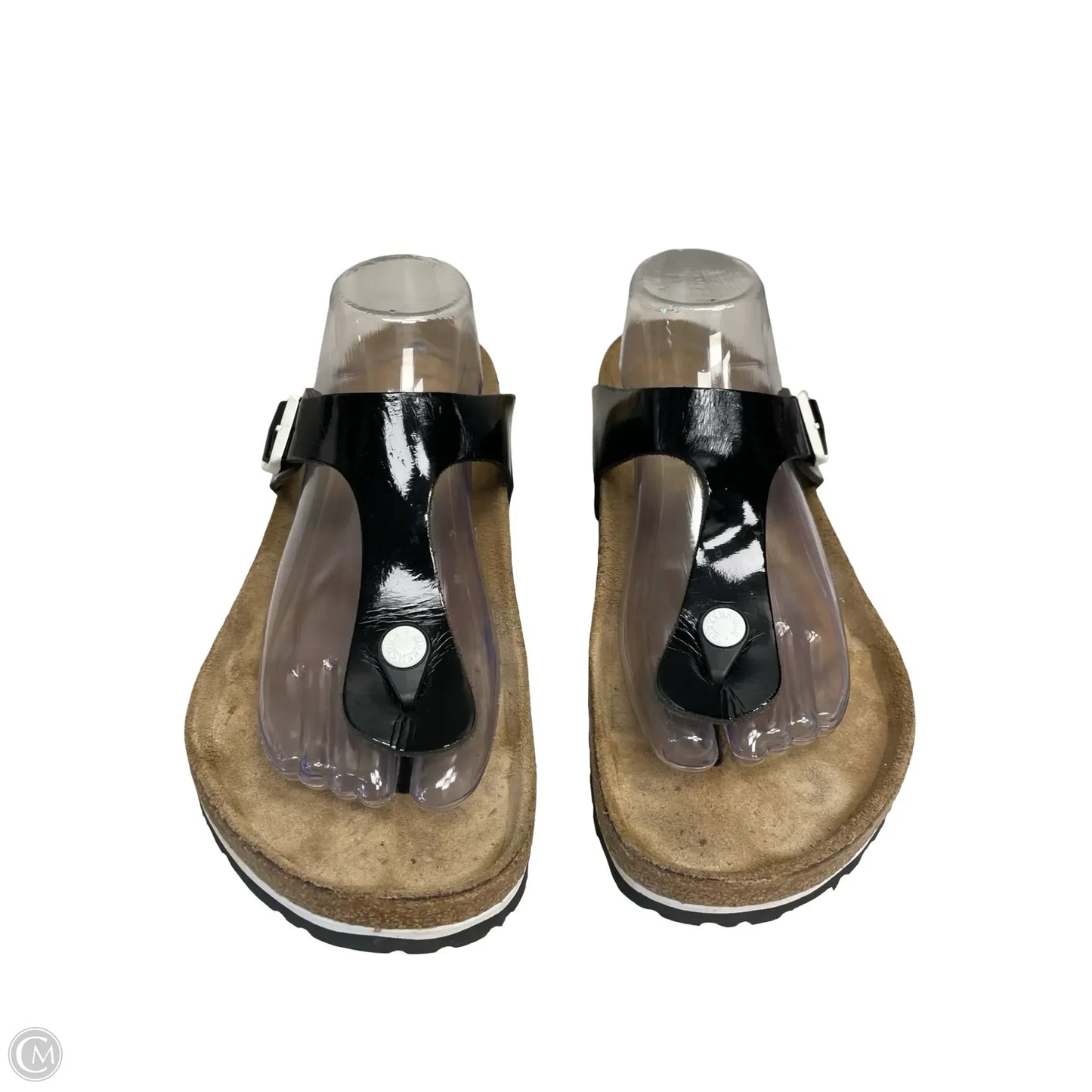 Sandals Flats By Birkenstock In Black, Size: 11