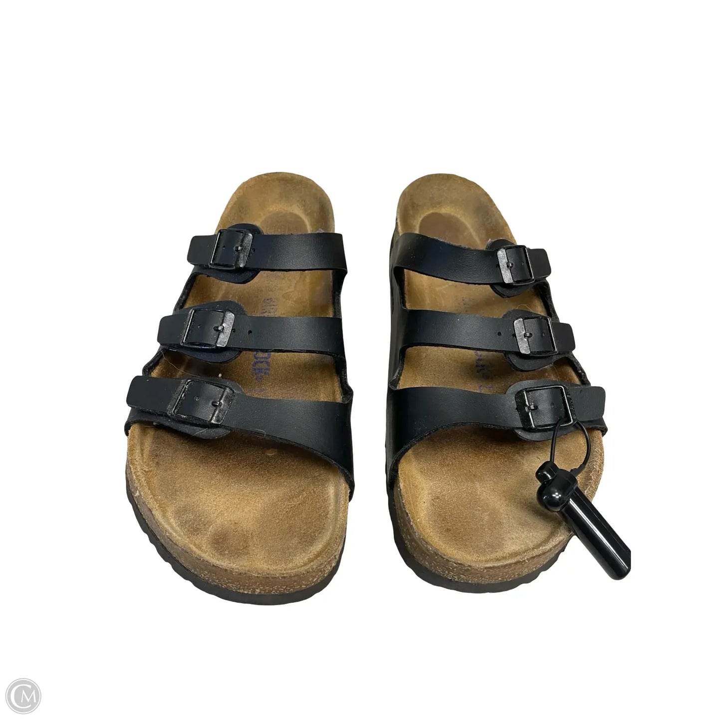 Sandals Flats By Birkenstock In Black, Size: 11