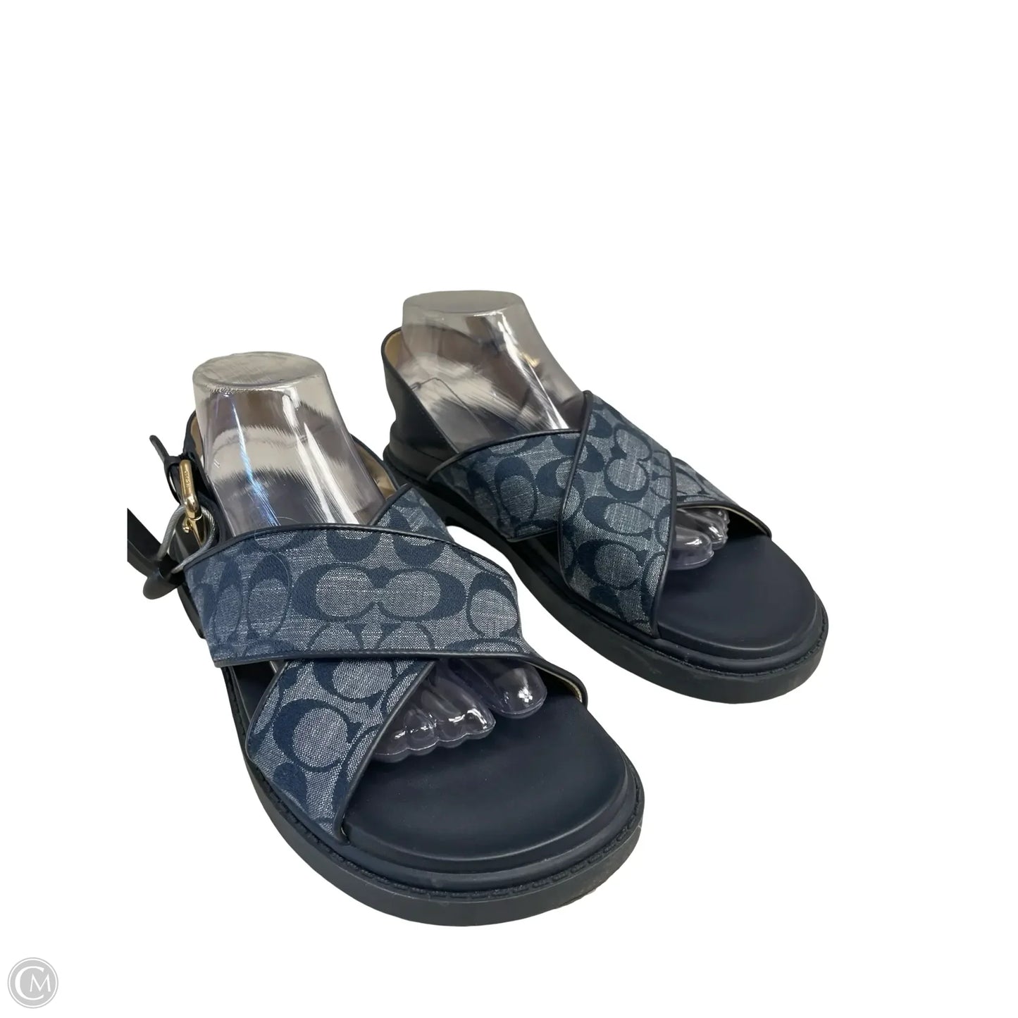 Sandals Designer By Coach In Blue, Size: 10