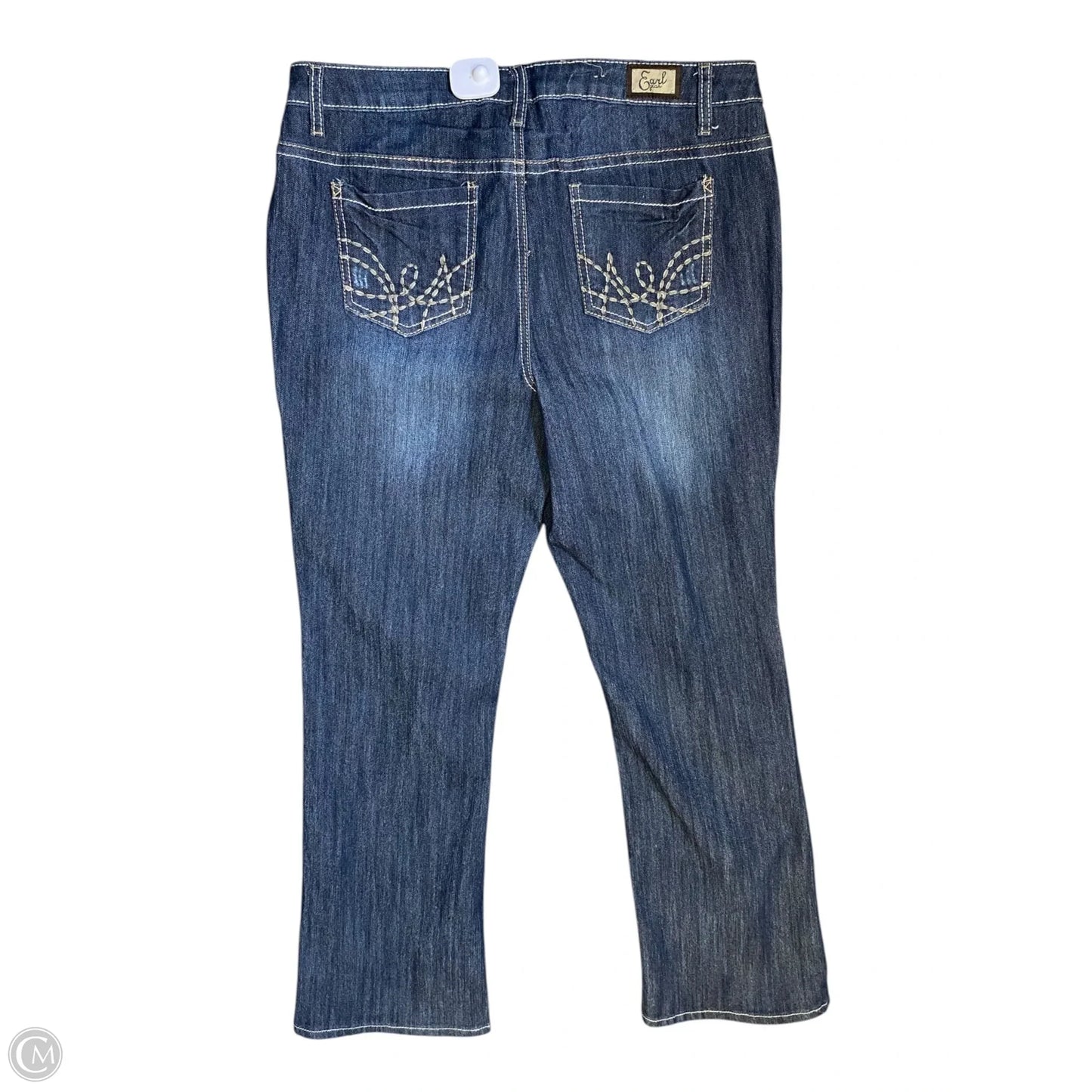 Jeans Boot Cut By Earl Jean In Blue Denim, Size: 14