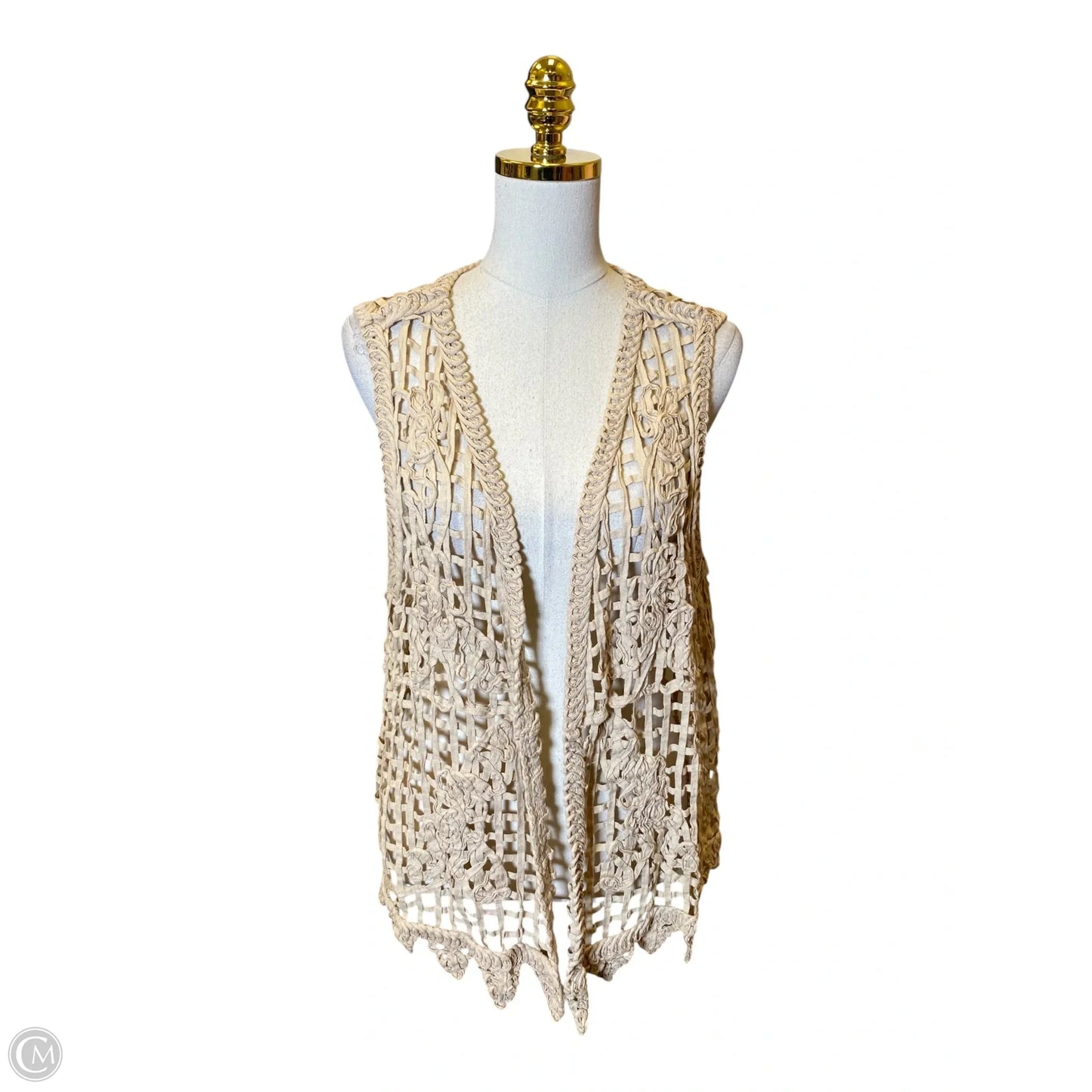 Cardigan By Clothes Mentor In Beige, Size: Osfm