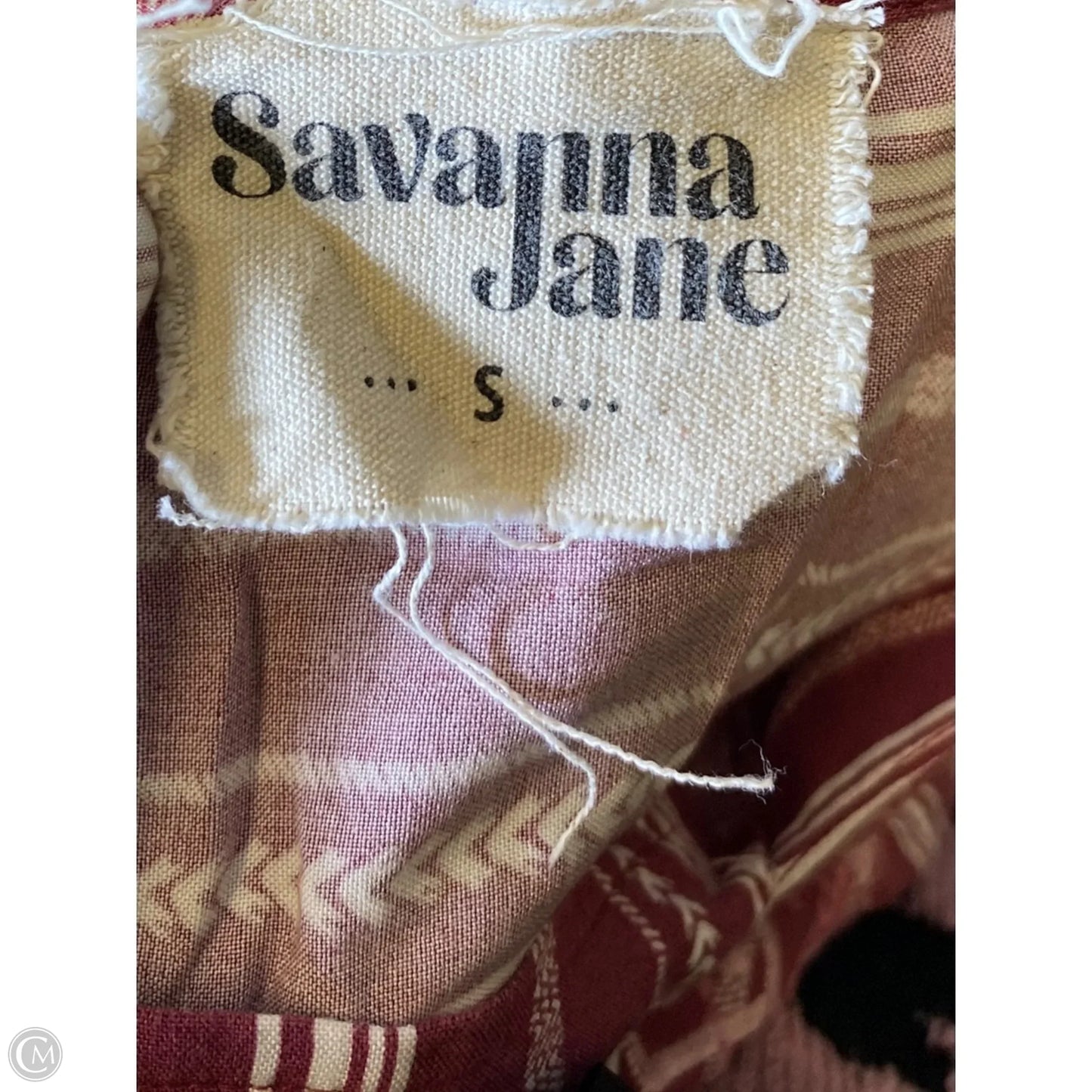 Blouse Long Sleeve By Savanna Jane In Pink & White, Size: S