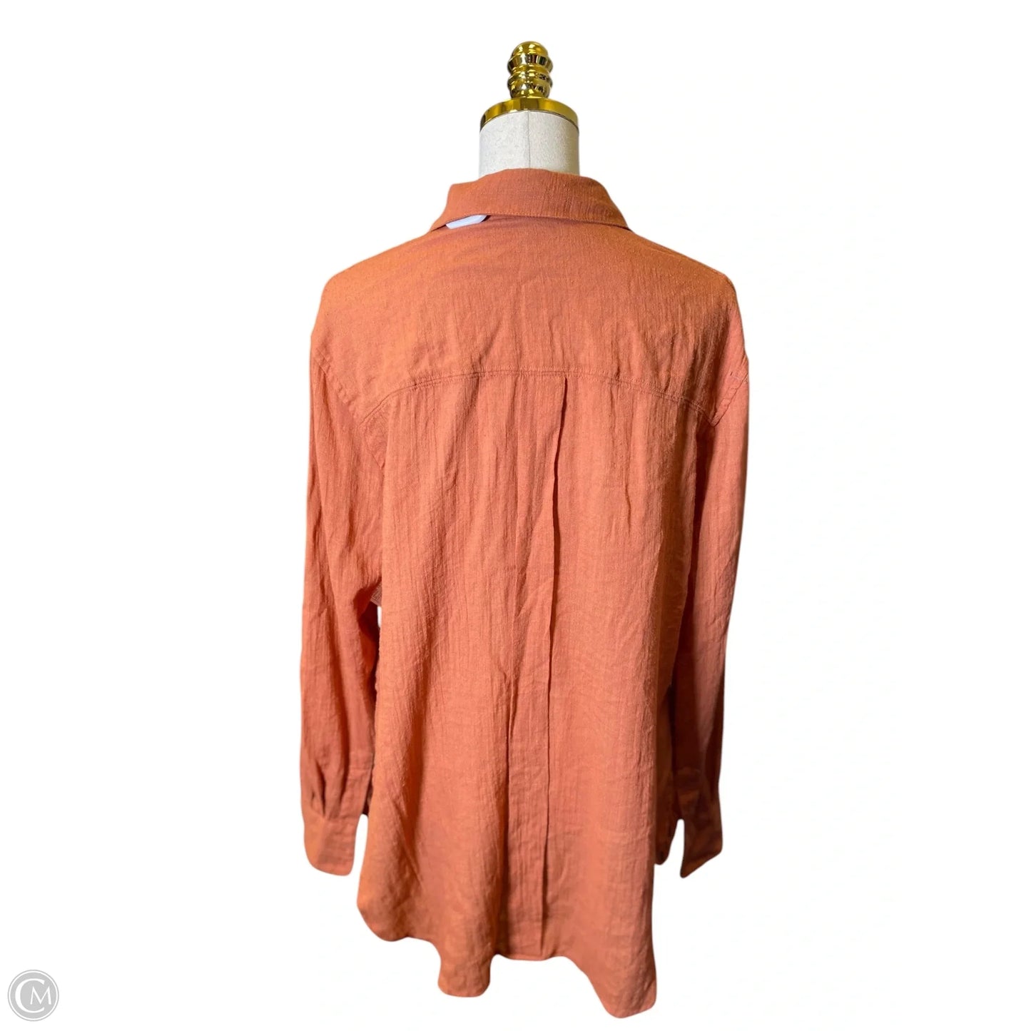Blouse Long Sleeve By Free People In Orange, Size: 2x